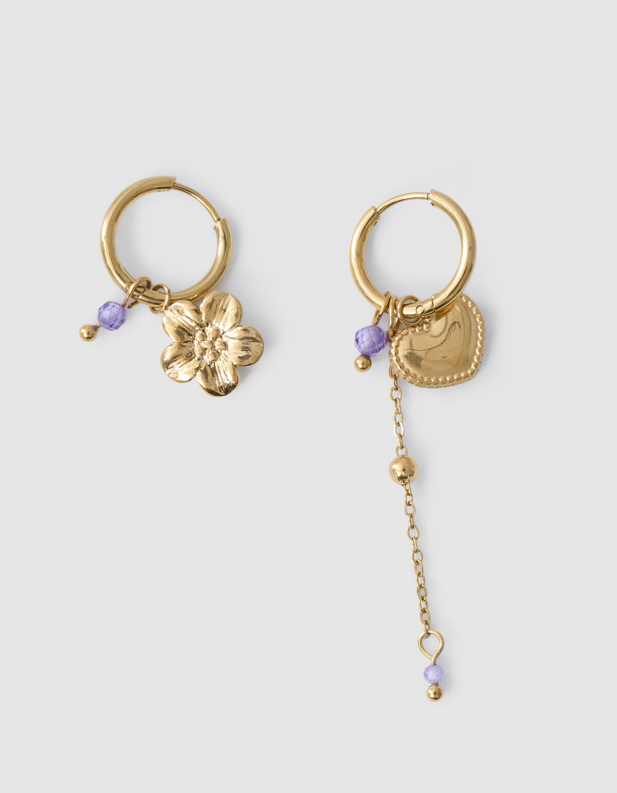 Heart/Flower Hoop Oorbellen Goud SHOEBY ACCESSOIRES