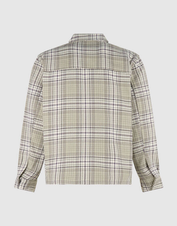 Relaxed Fit Check Overshirt Lichtgroen SHOEBY MEN