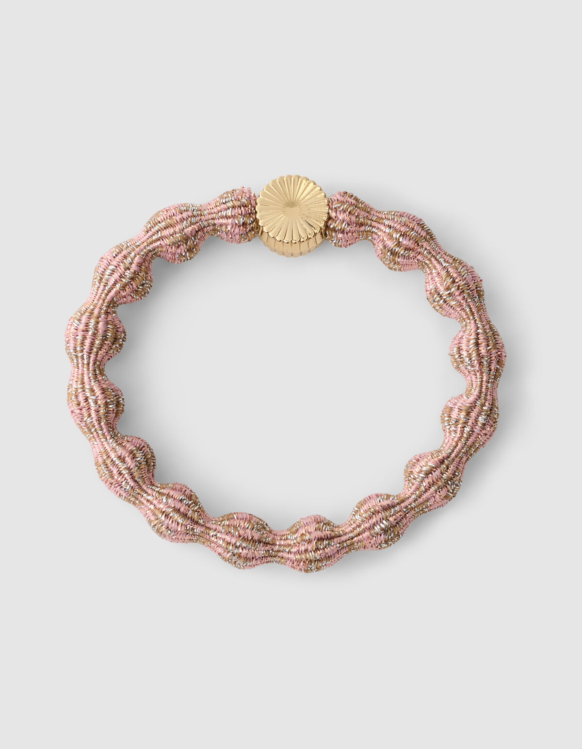 Wave Lurex Haarelastiek Lichtroze SHOEBY ACCESSOIRES