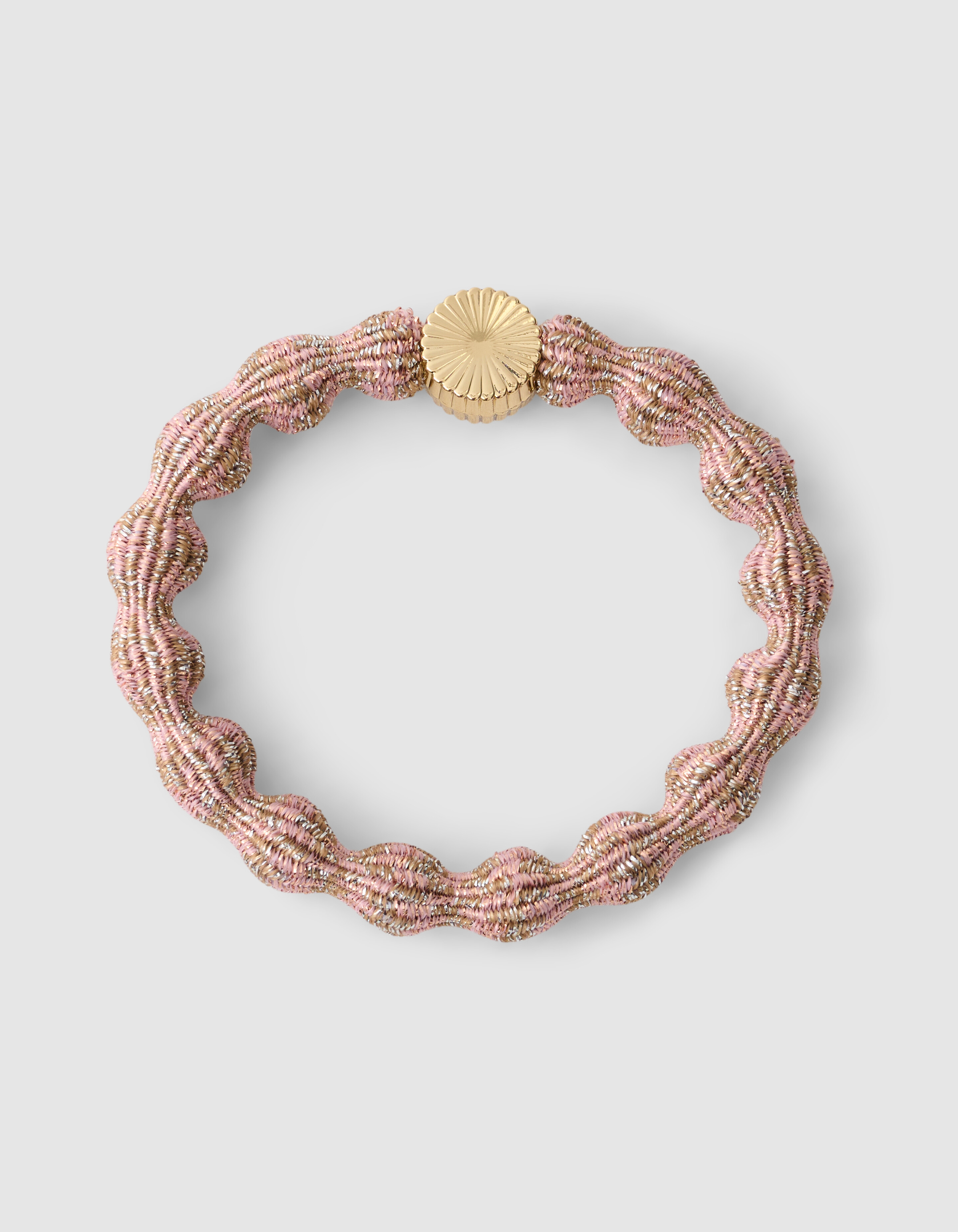 Wave Lurex Haarelastiek Lichtroze SHOEBY ACCESSOIRES