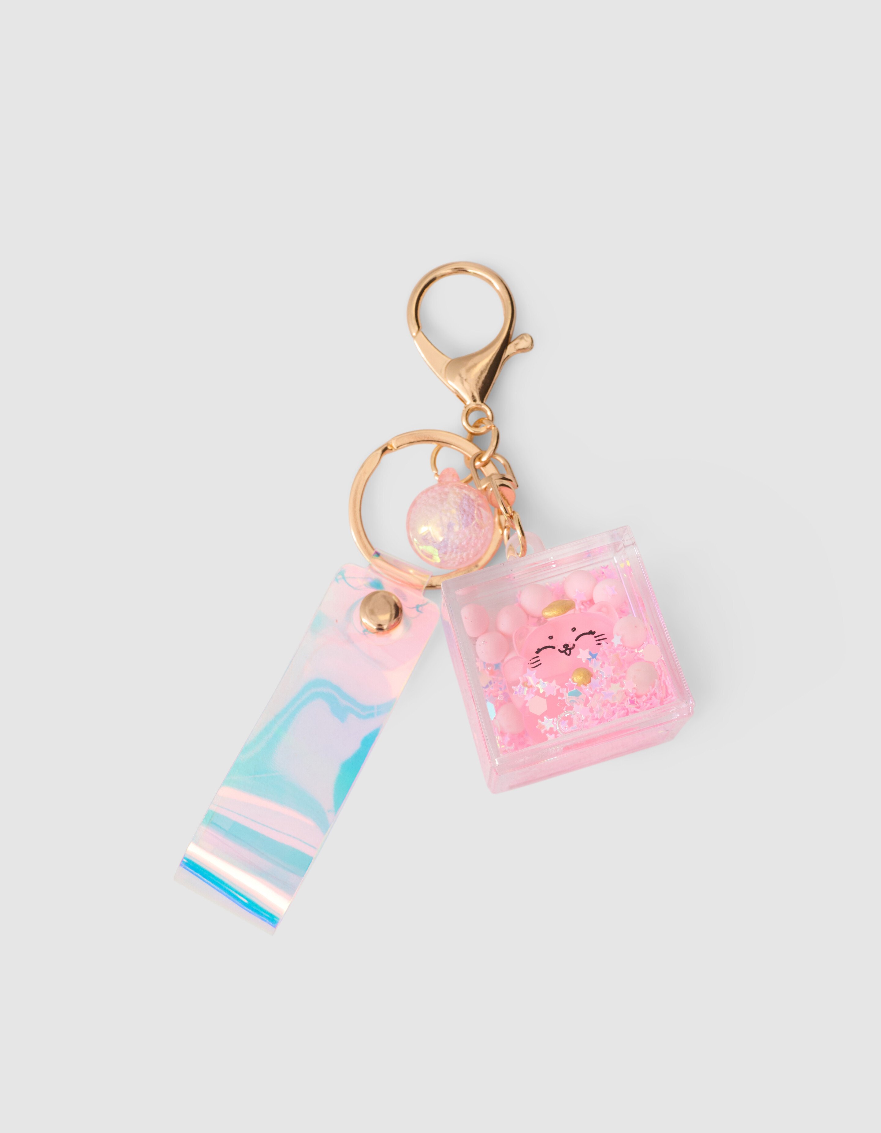 Kat Box Sleutelhanger Lichtroze SHOEBY ACCESSOIRES