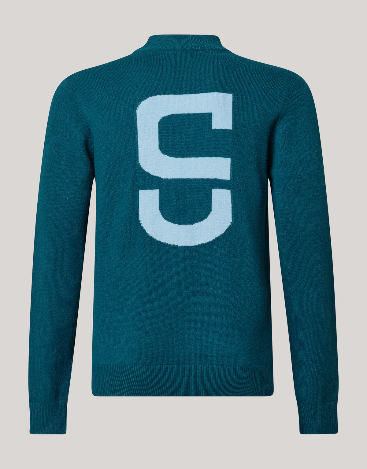 Jacquard Gebreide Trui Donkergroen SHOEBY MEN