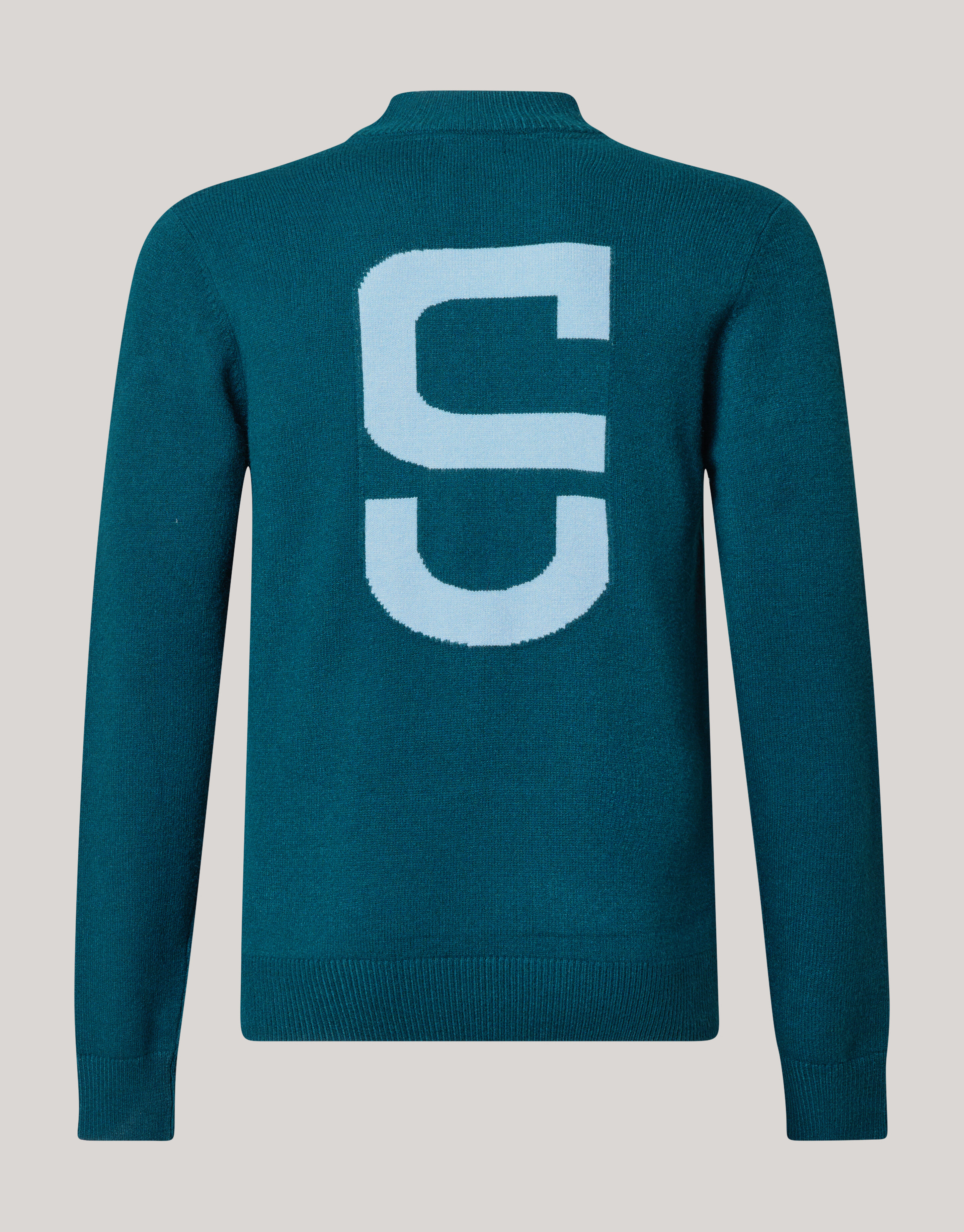 Jacquard Gebreide Trui Donkergroen SHOEBY MEN