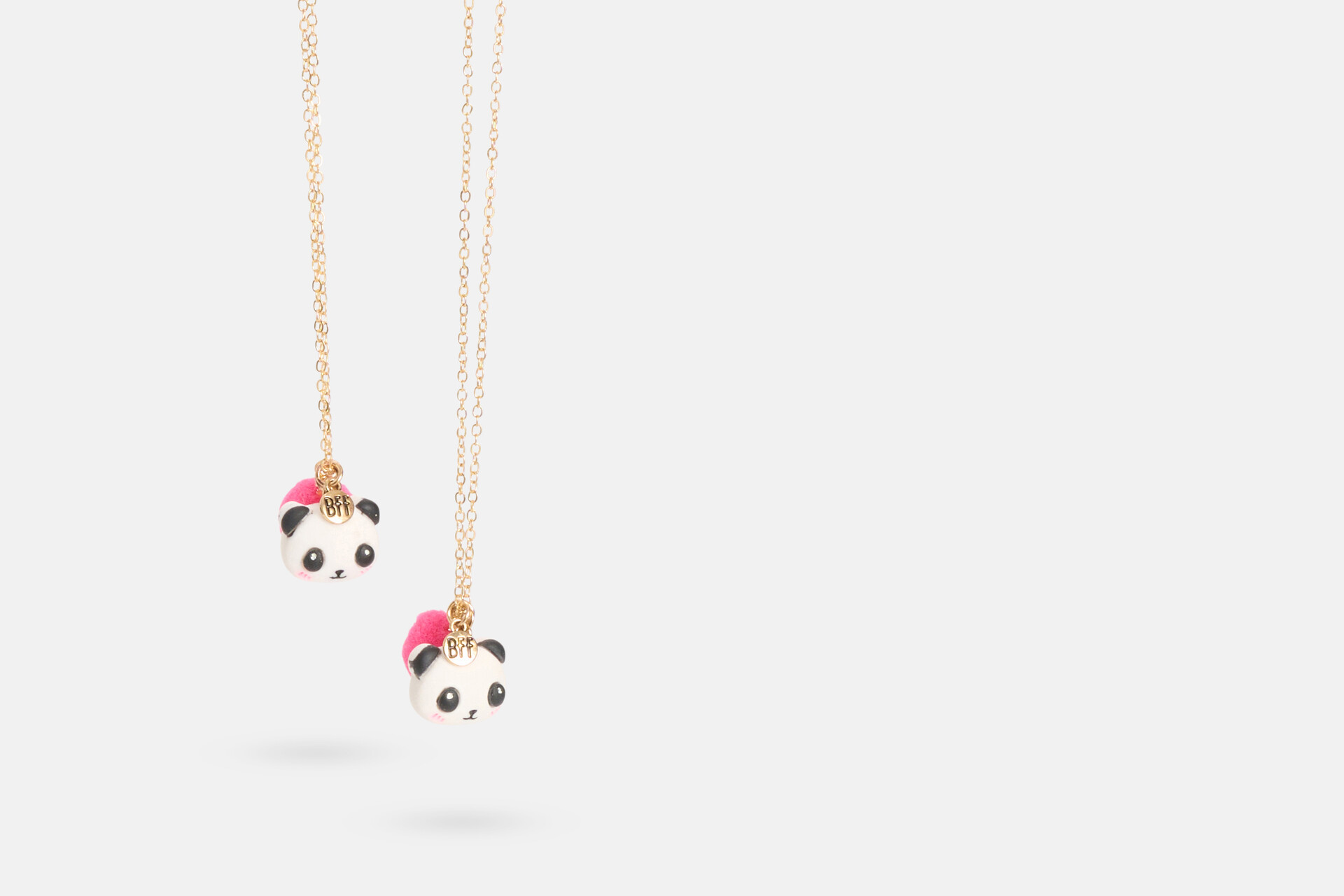 BFF Panda Ketting Set Zwart/Wit SHOEBY ACCESSOIRES