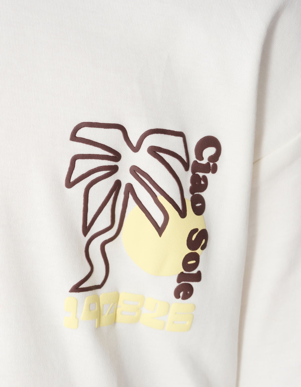 Palm Artwork T-shirt Gebroken Wit SHOEBY BOYS