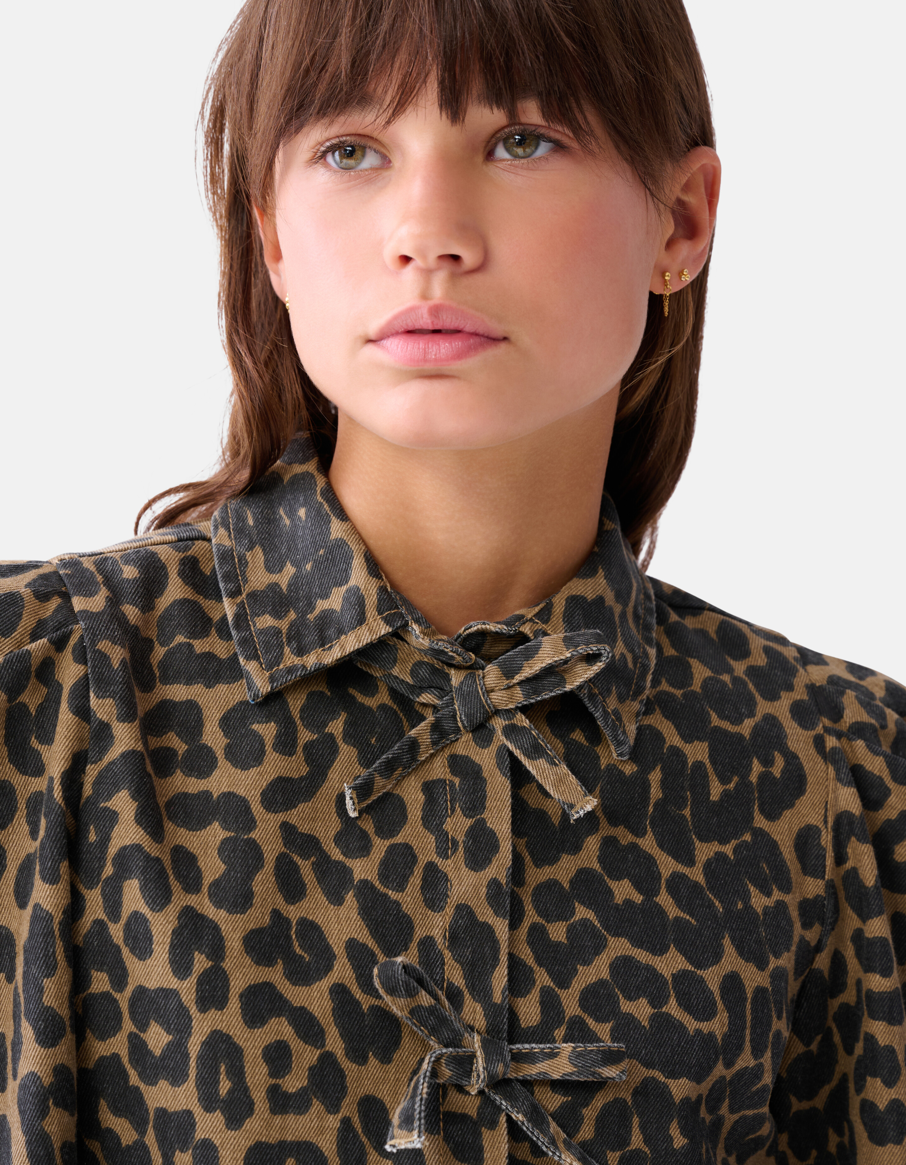 Leopard Strik Blouse Bruin JILL&MITCH
