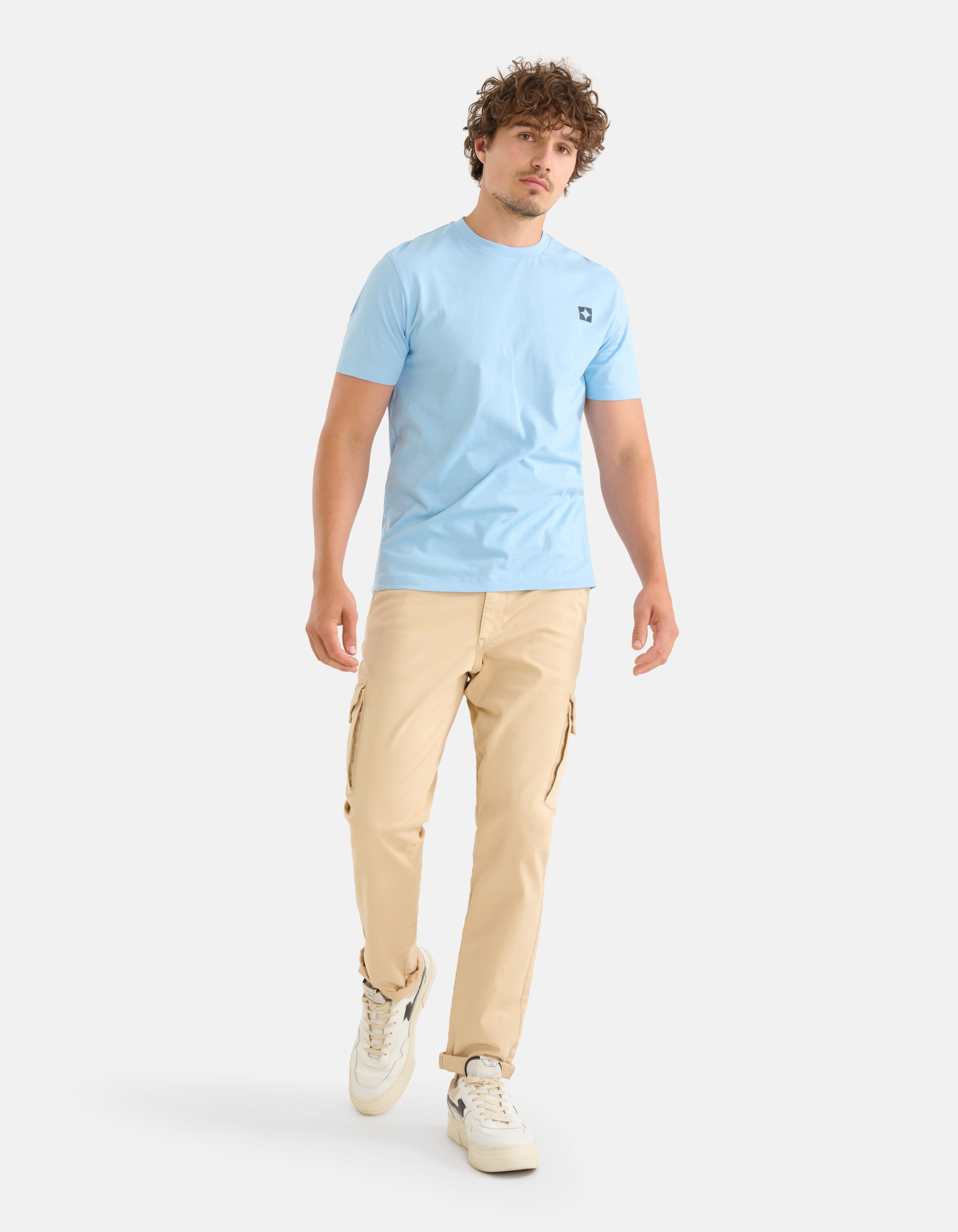 Shoeby Logo T-shirt Lichtblauw SHOEBY MEN