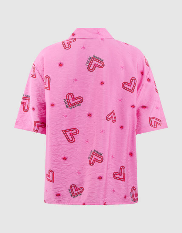 Heart Structuur Blouse Roze SHOEBY GIRLS