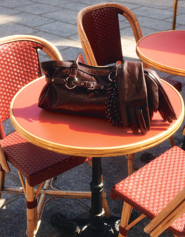 Shiny Baguette Tas Donkerbruin SHOEBY ACCESSOIRES