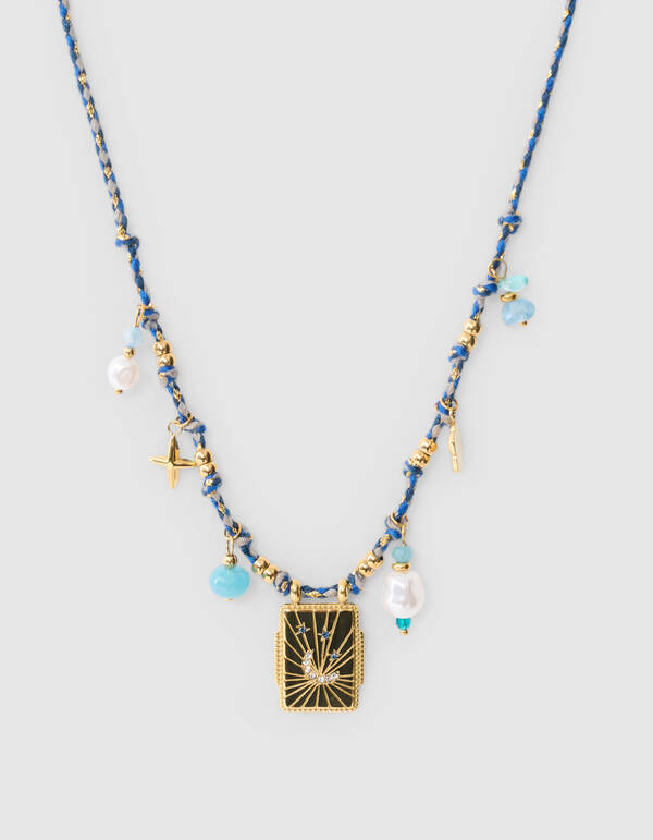 Touw Bedel Ketting Blauw SHOEBY ACCESSOIRES