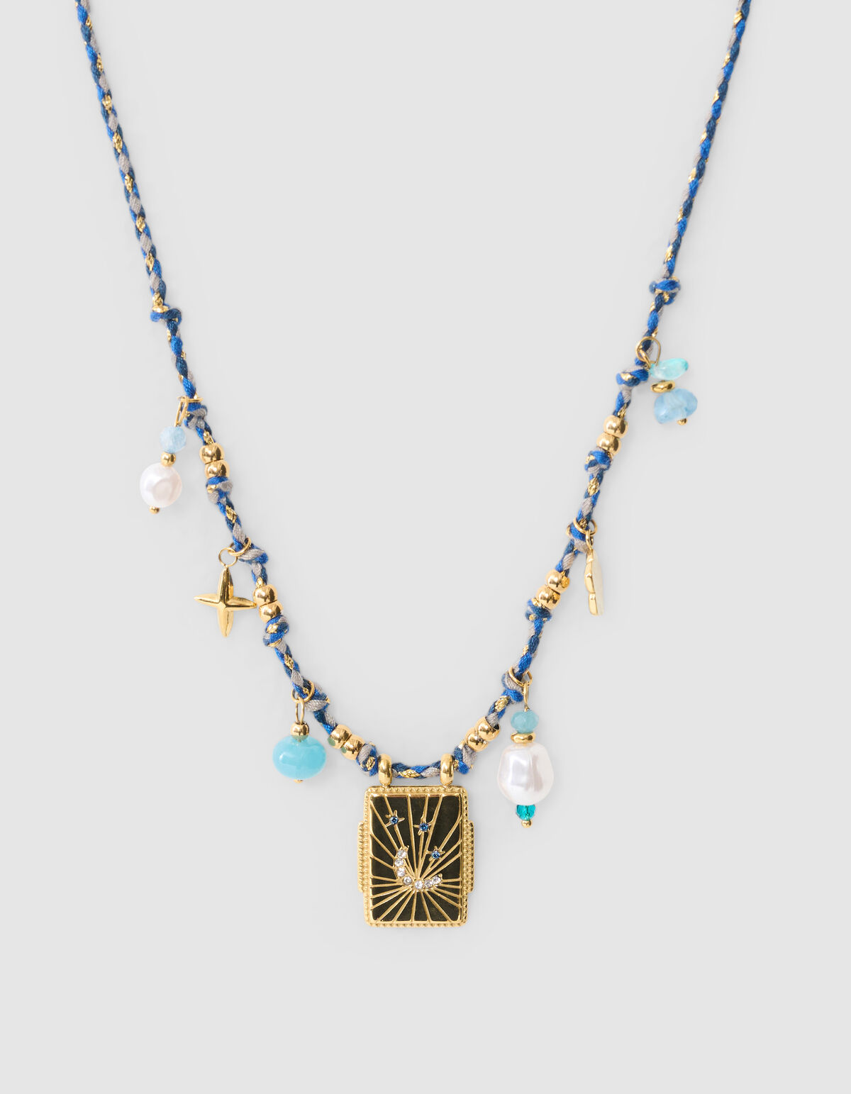 Touw Bedel Ketting Blauw SHOEBY ACCESSOIRES