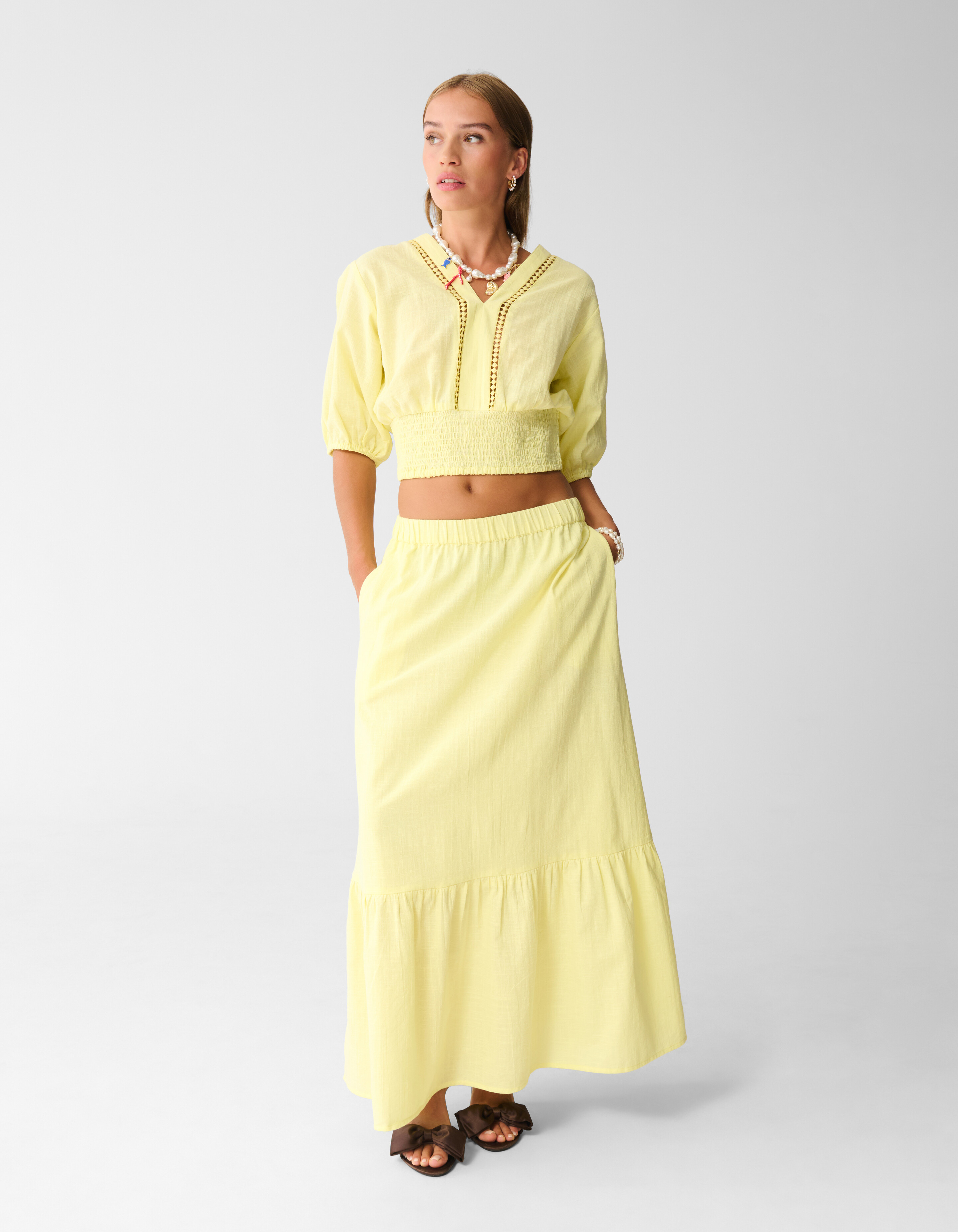 Maxi Rok Lichtgeel SHOEBY WOMEN