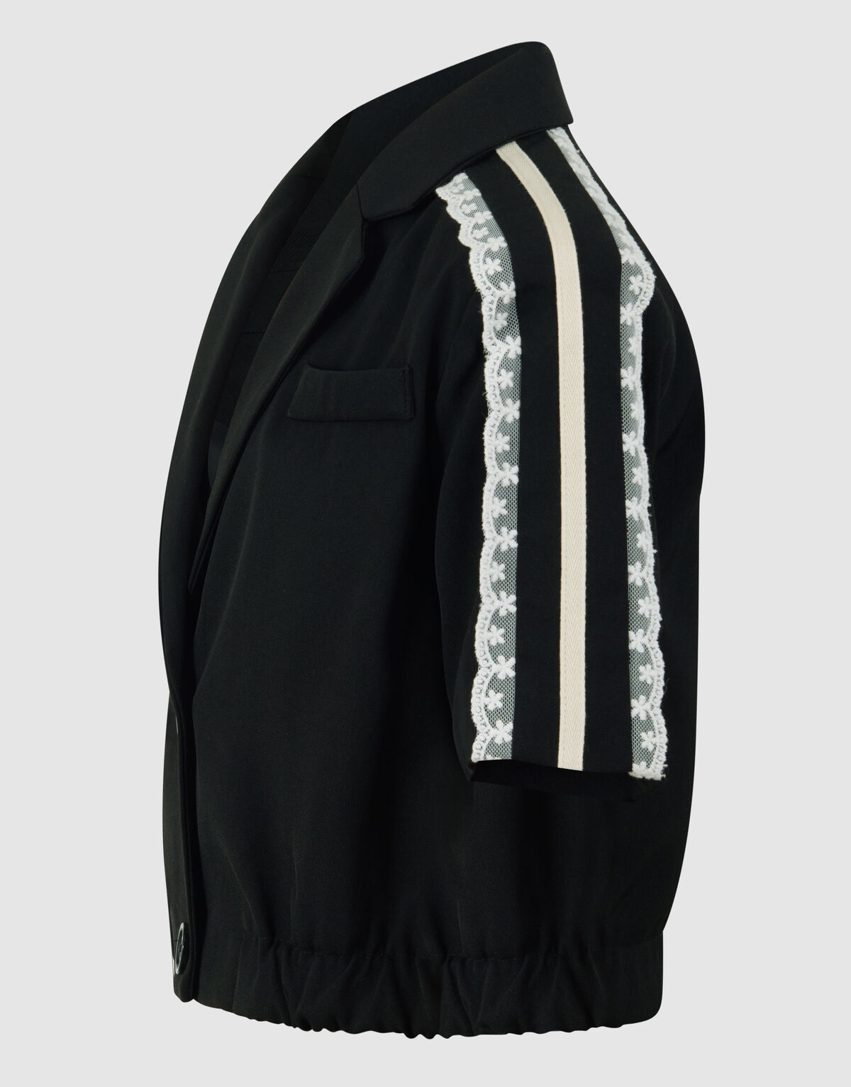 Cropped Kanten Blazer Zwart SHOEBY GIRLS