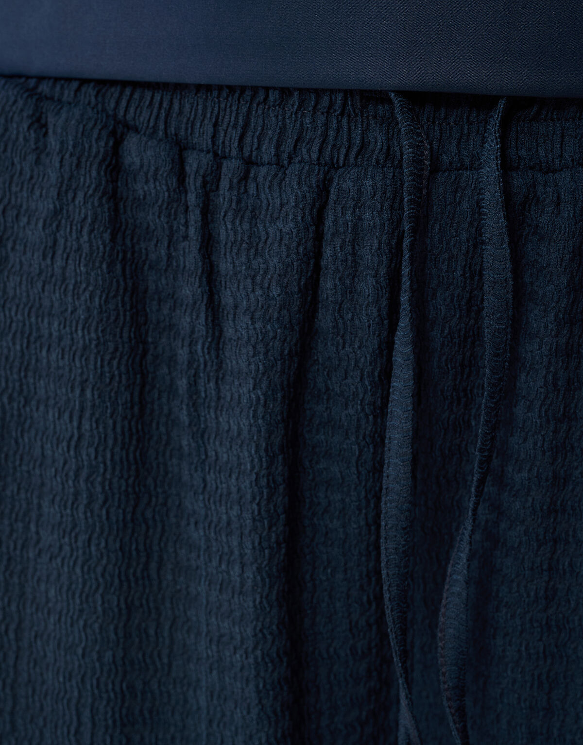 Crinkle Wide Leg Broek Donkerblauw SHOEBY WOMEN