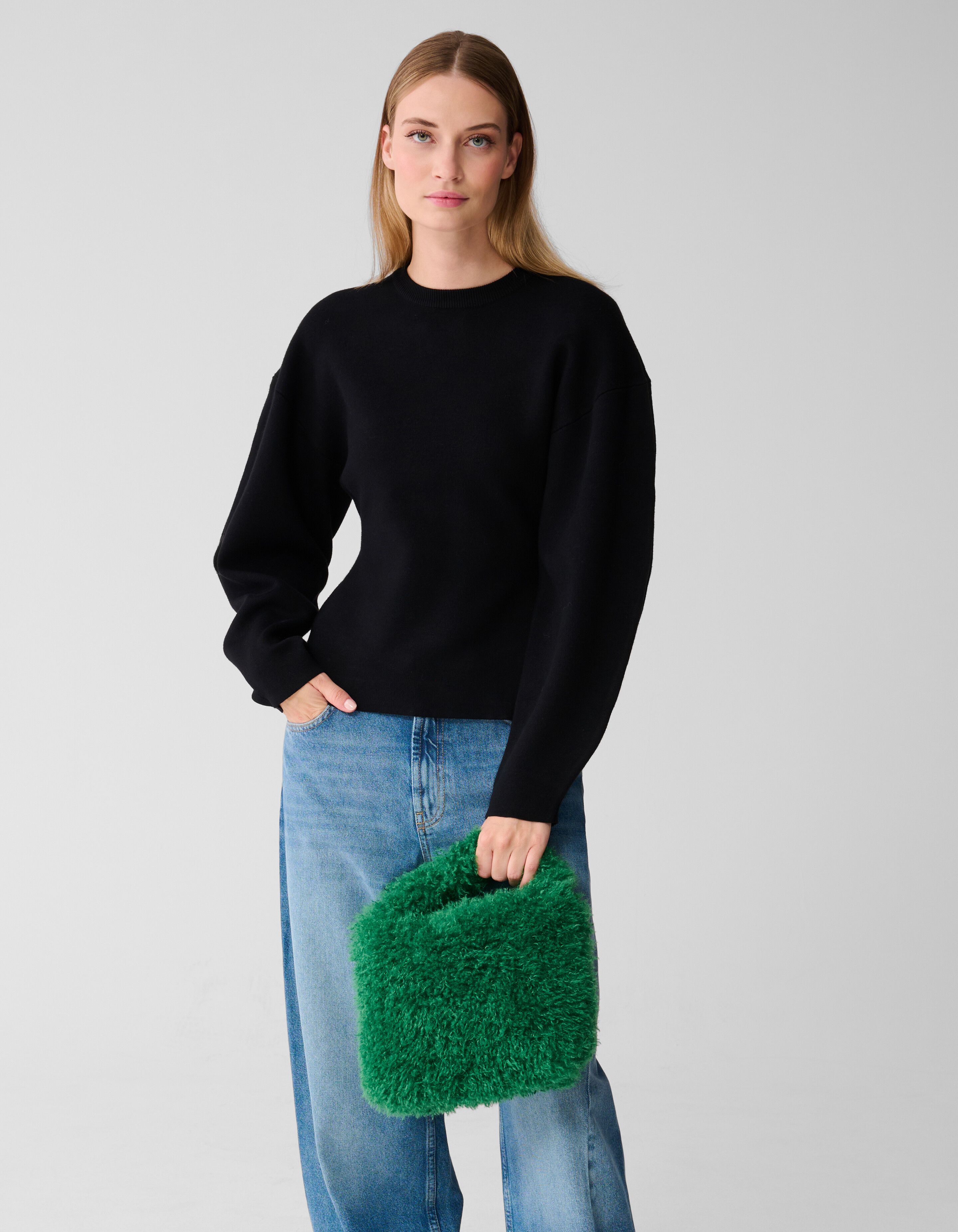 Fluffy Fur Tas Donkergroen SHOEBY ACCESSOIRES