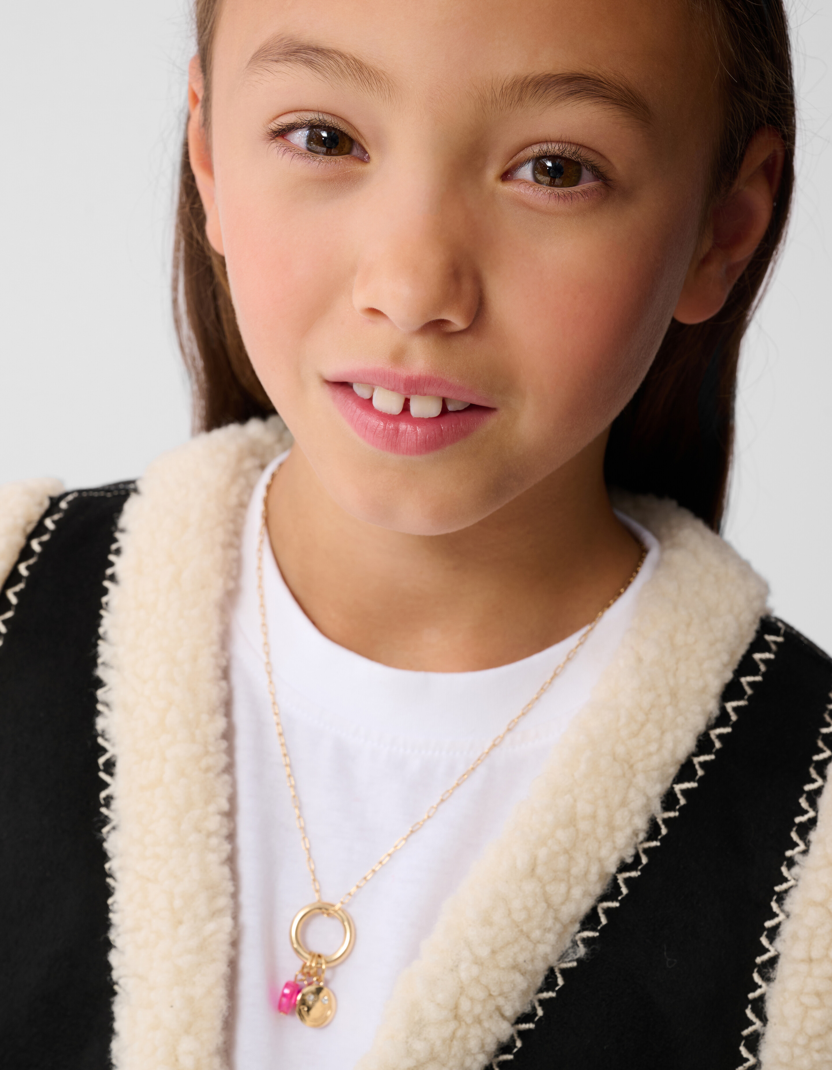 Teddy Embroidery Gilet Zwart SHOEBY GIRLS