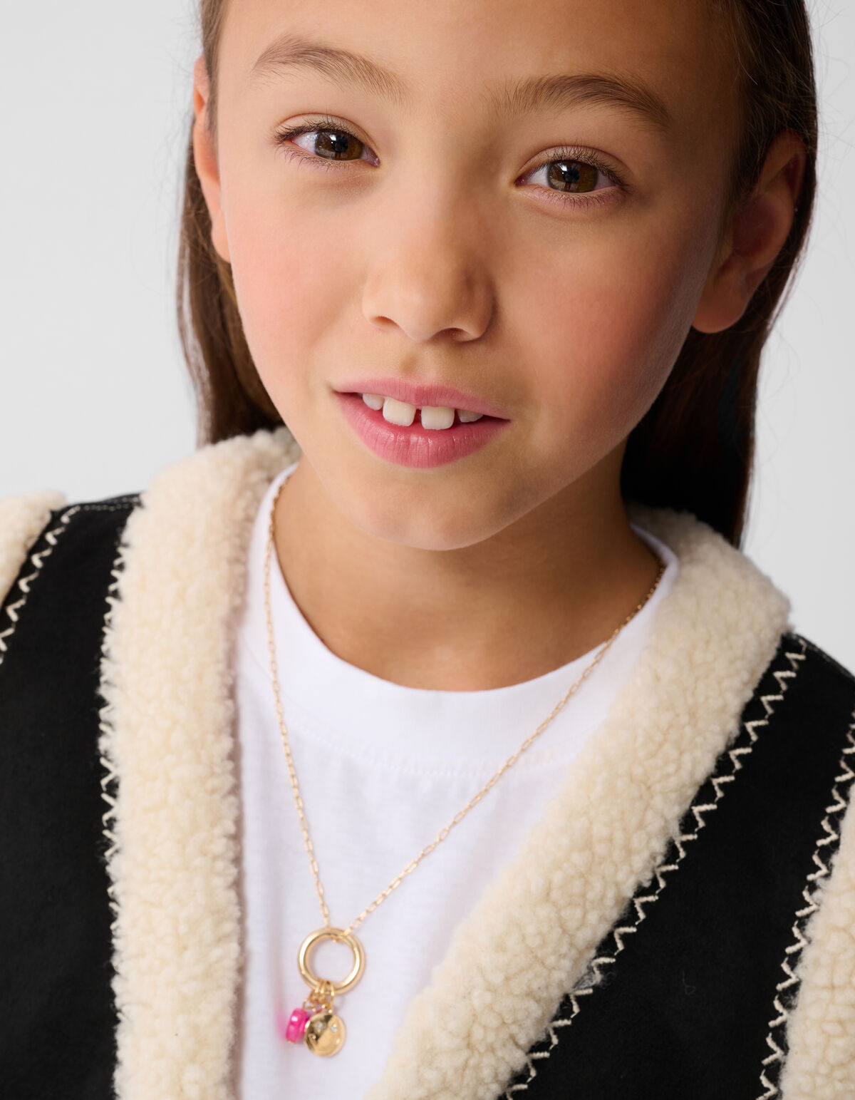 Teddy Embroidery Gilet Zwart SHOEBY GIRLS