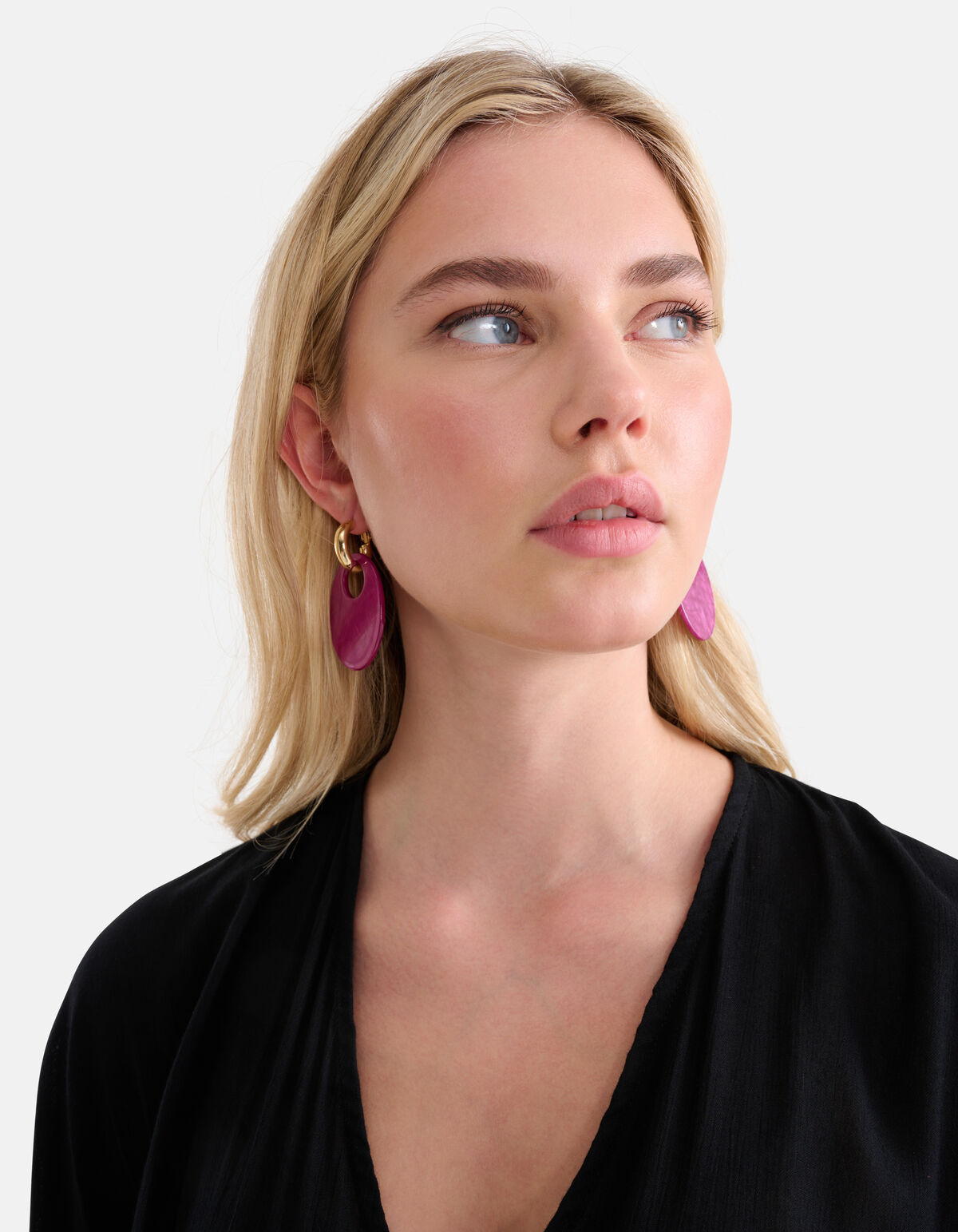 Ovale Oorbellen Roze SHOEBY ACCESSOIRES