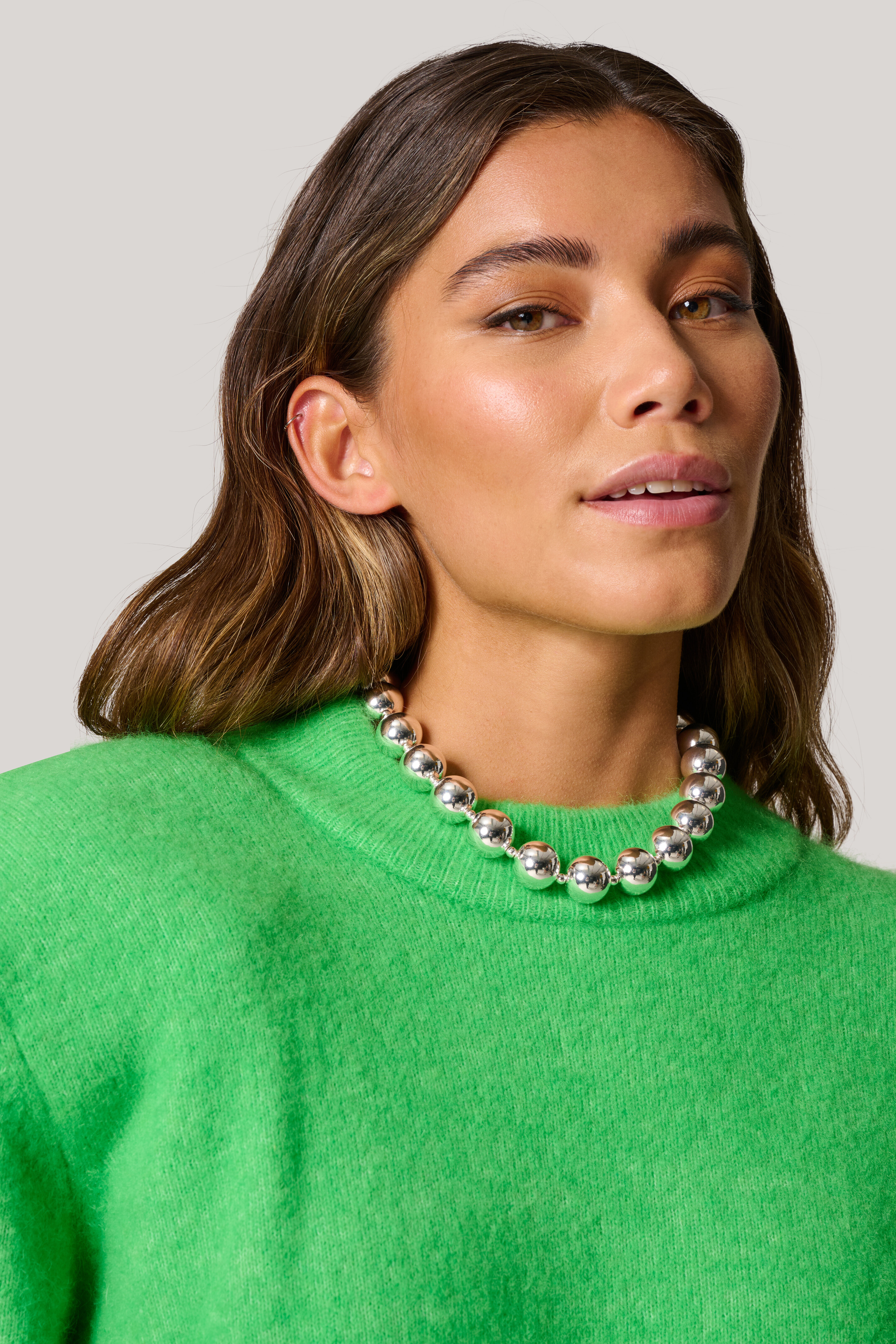 Big Beads Ketting Zilver SHOEBY ACCESSOIRES