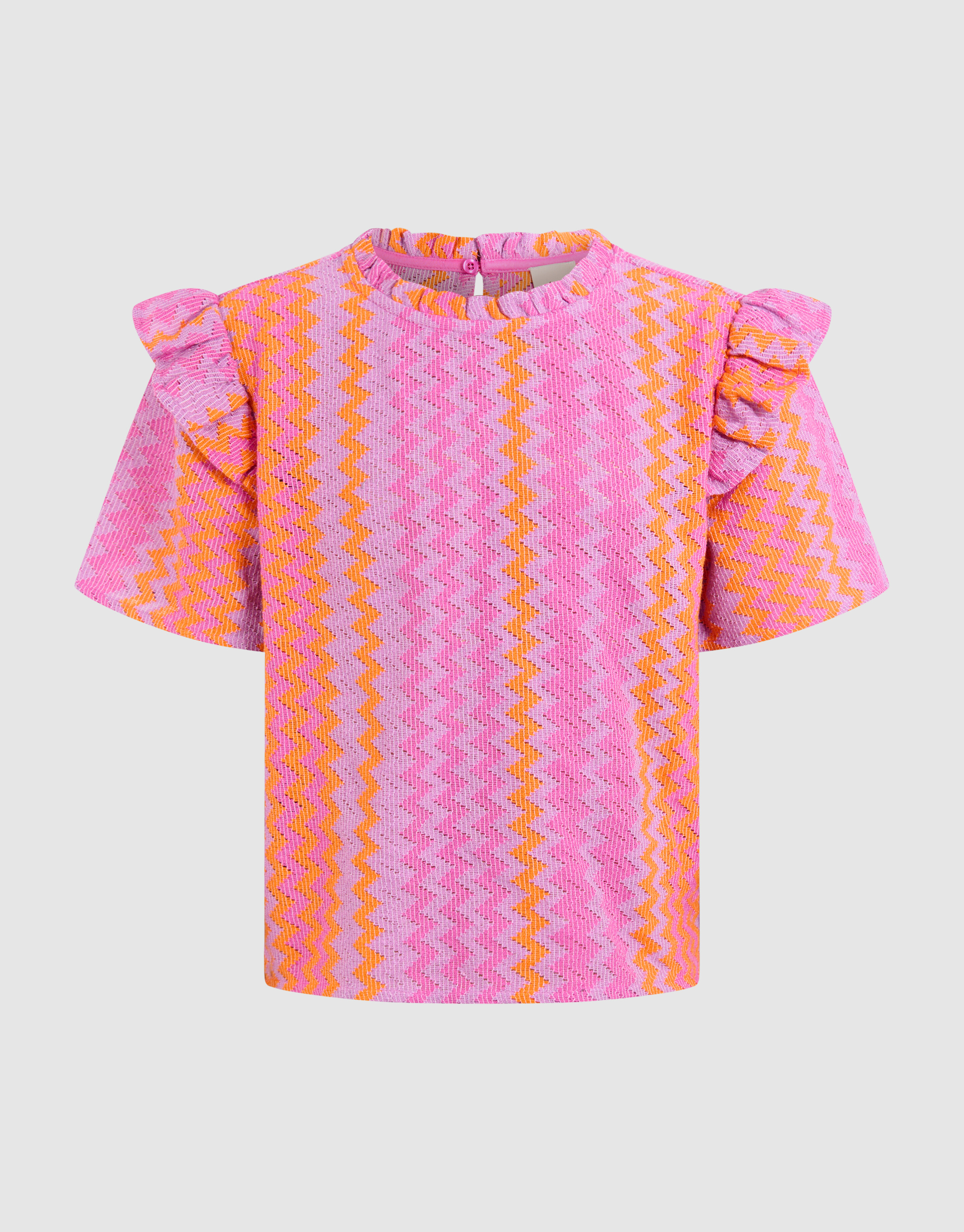 Zigzag Crochet Top Paars SHOEBY GIRLS