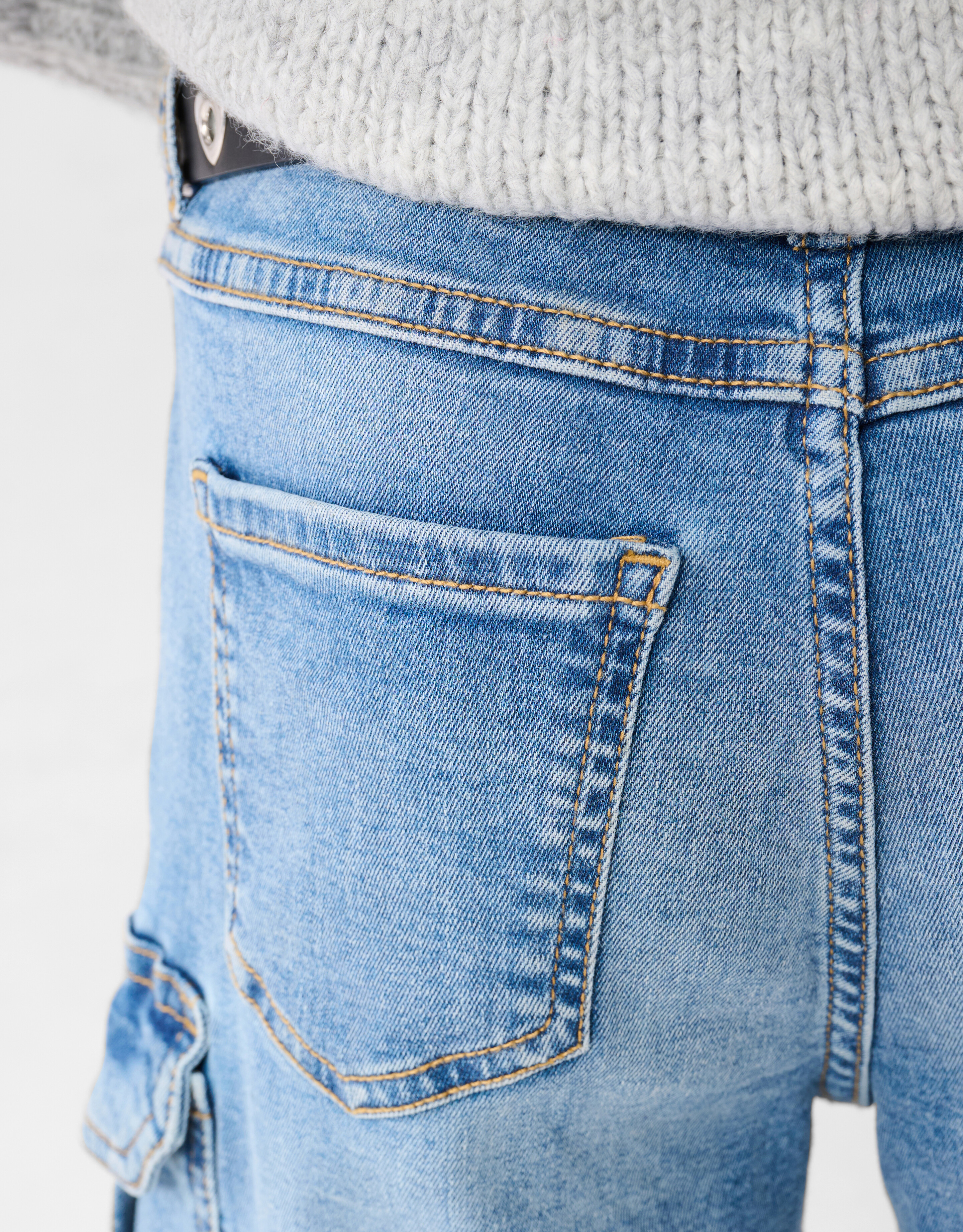Pocket Strass Straight Fit Jeans Blauw SHOEBY GIRLS