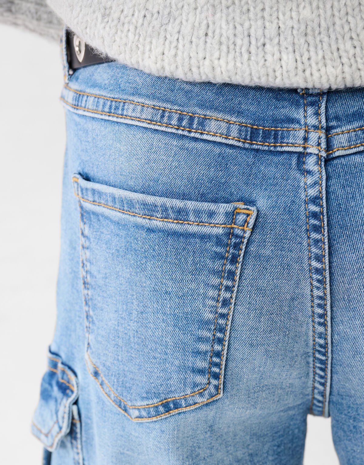 Pocket Strass Straight Fit Jeans Blauw SHOEBY GIRLS