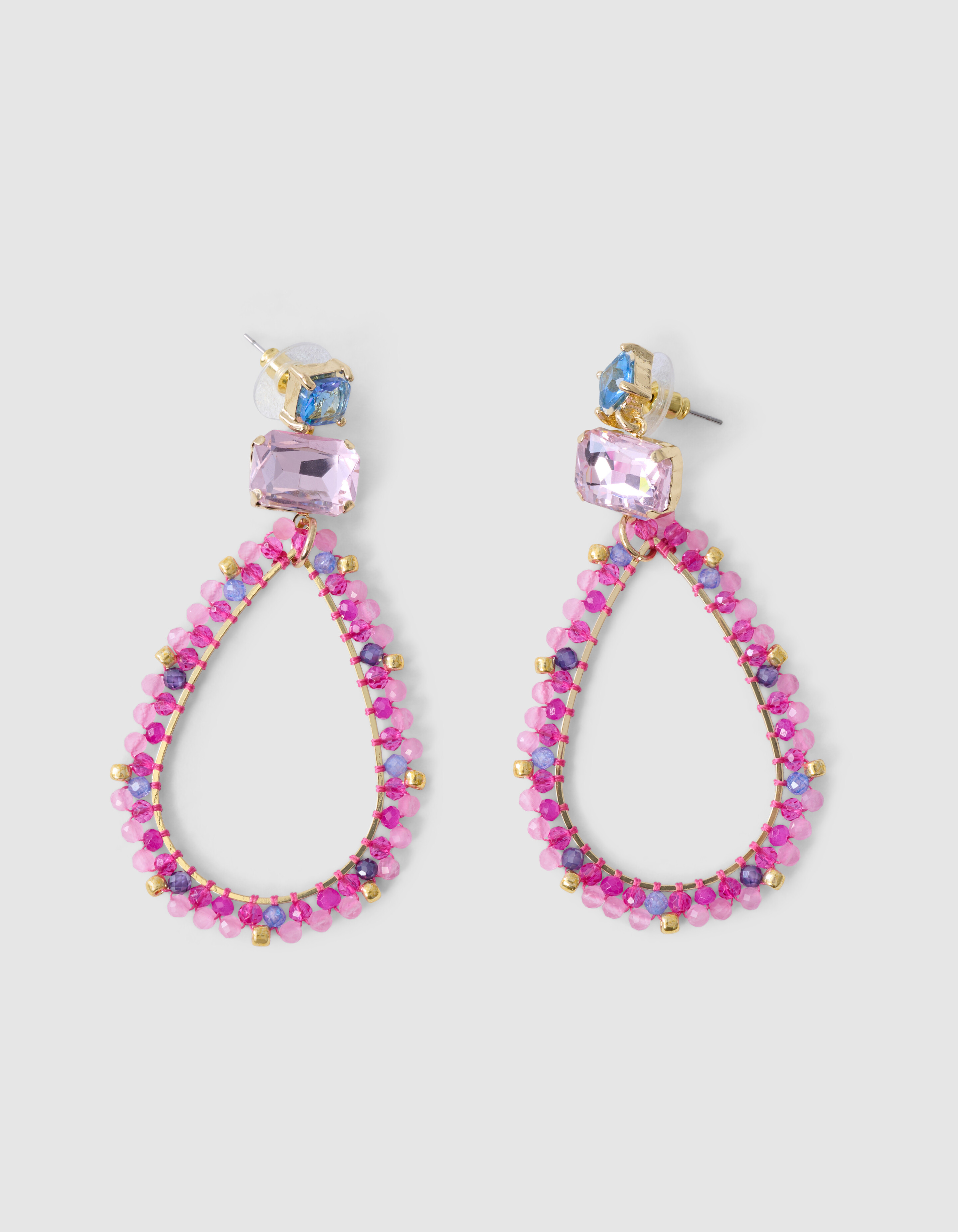 Statement Oval Oorbellen Roze SHOEBY ACCESSOIRES
