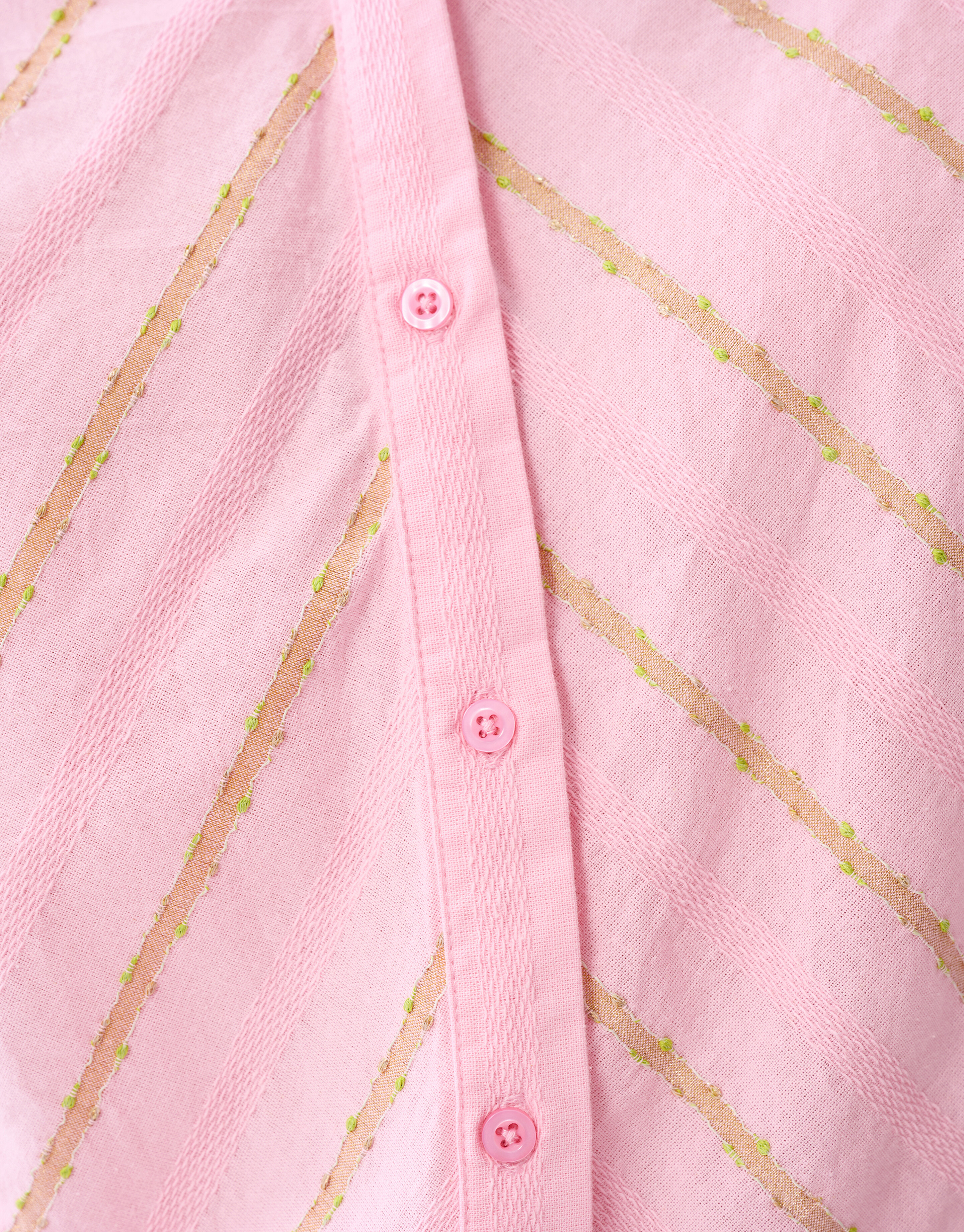 Jacquard Ruffle Blouse Roze SHOEBY WOMEN