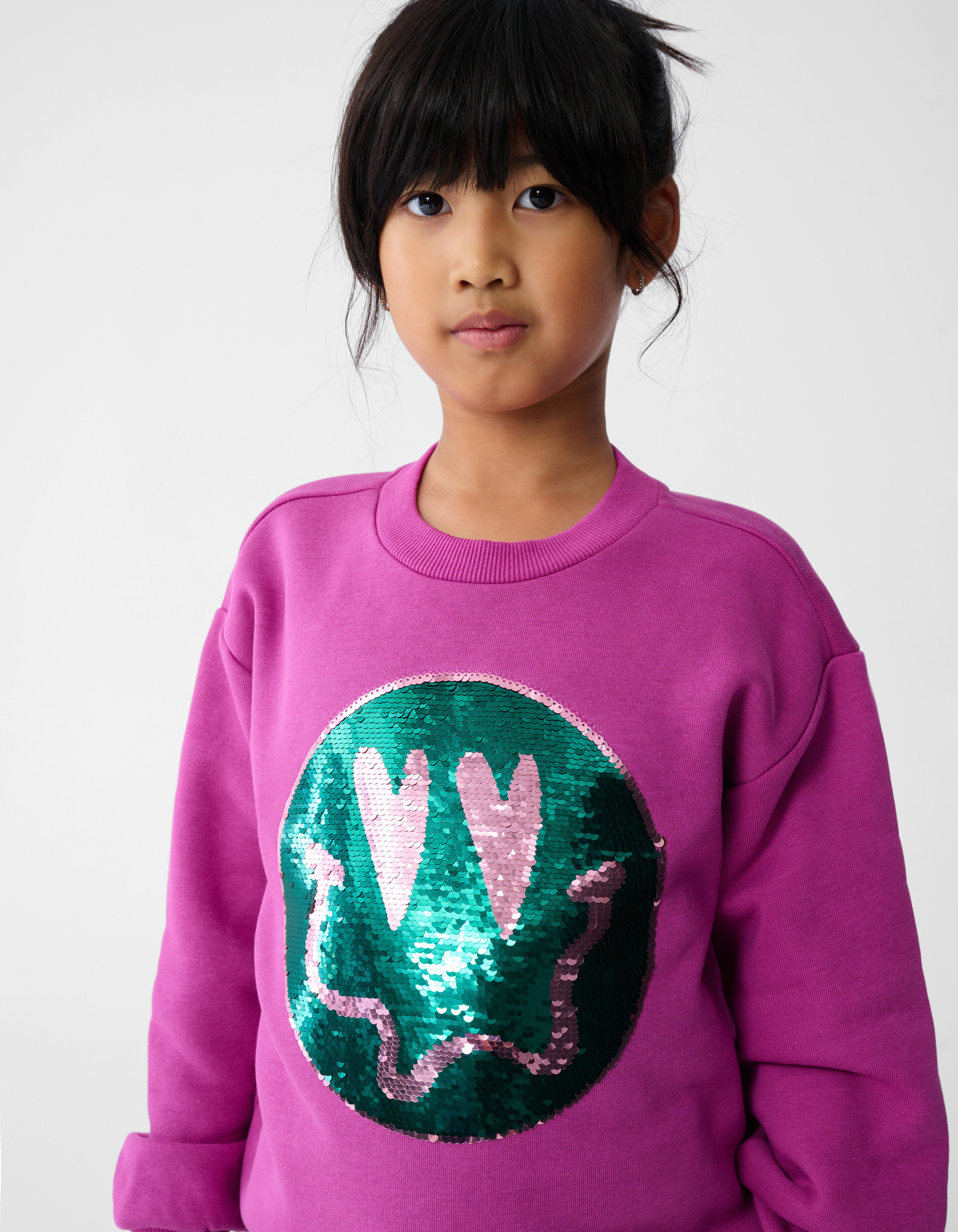 Two Way Sequin Sweater Roze SHOEBY GIRLS