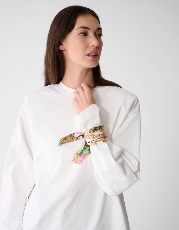 Printed Sjaal Armband Bruin SHOEBY ACCESSOIRES