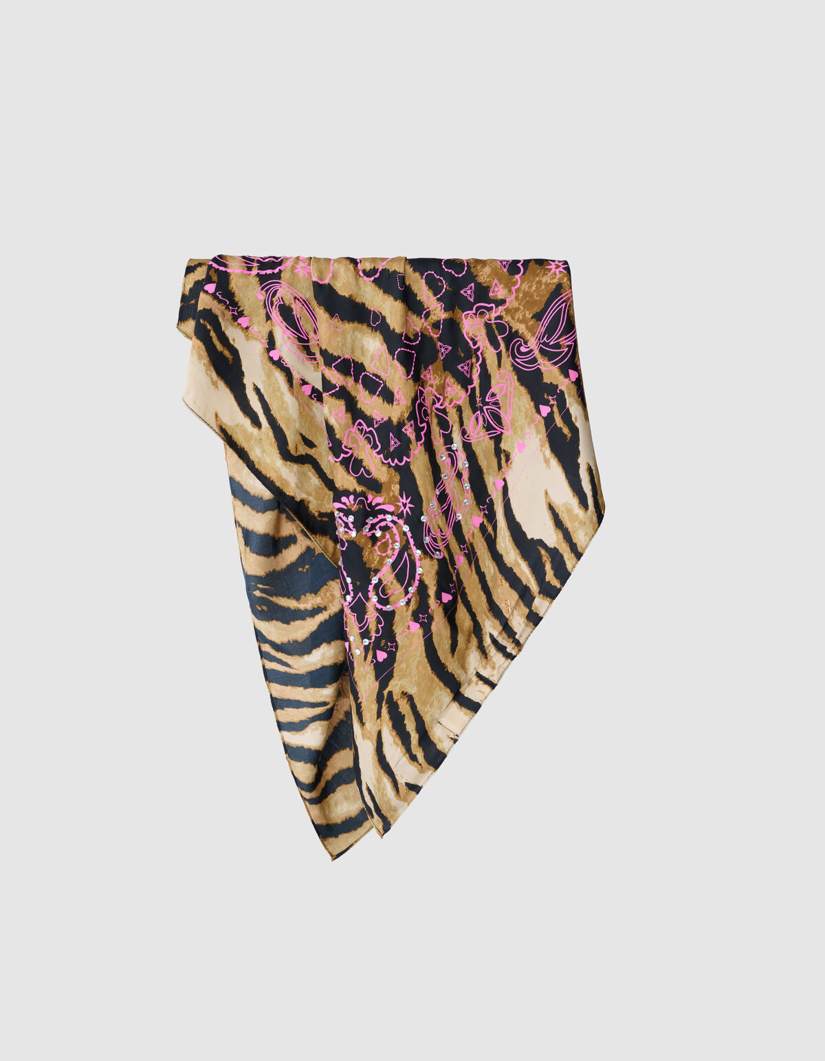 Strass Paisley Sjaal Bruin SHOEBY ACCESSOIRES