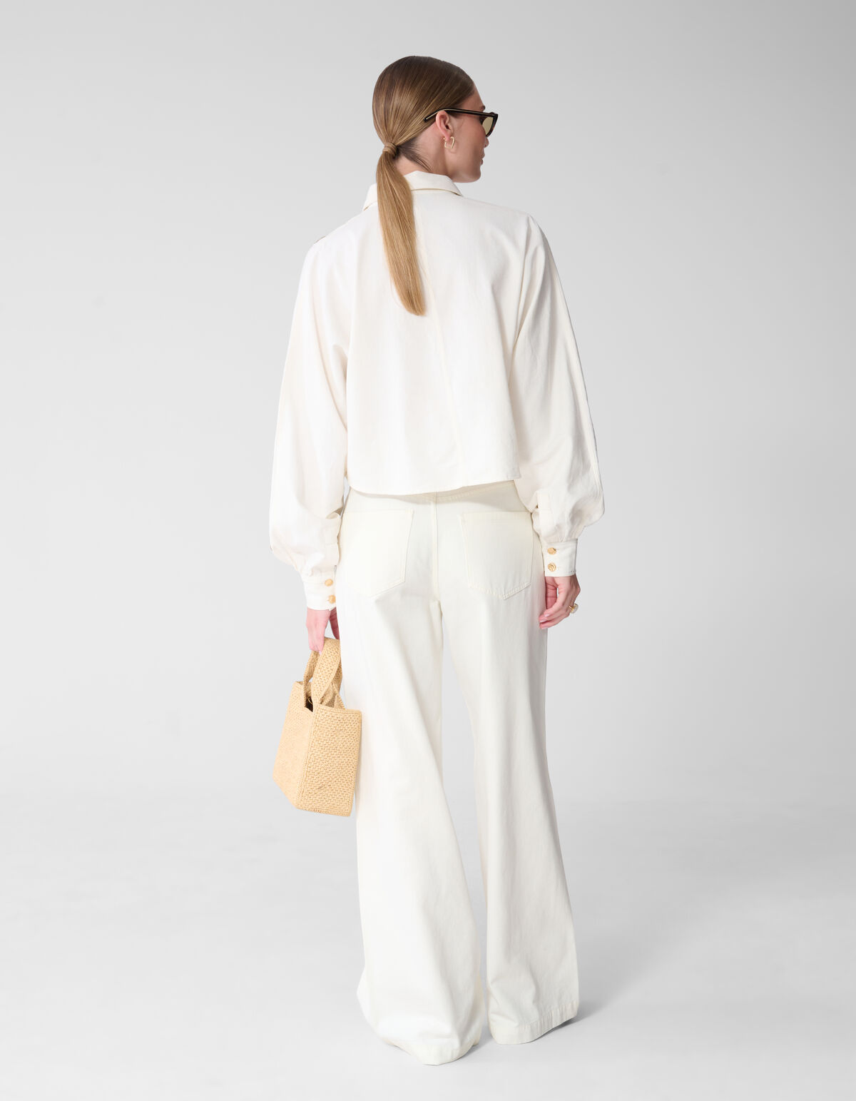 Wide Leg Fit Jeans Wit By Mieke SHOEBY WOMEN