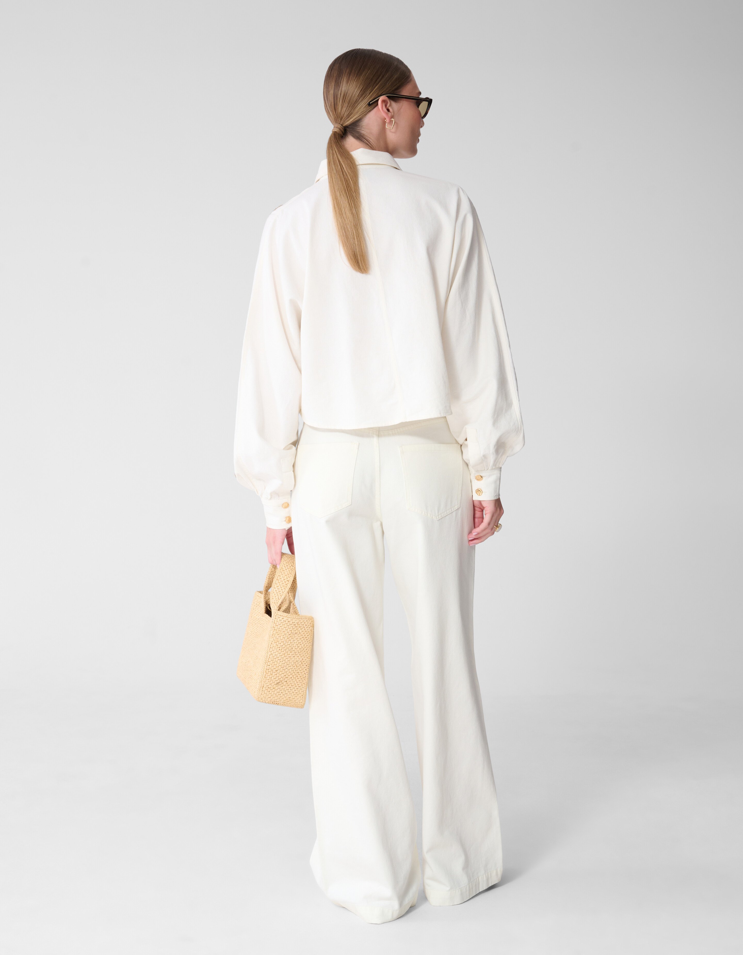 Wide Leg Fit Jeans Wit By Mieke SHOEBY WOMEN