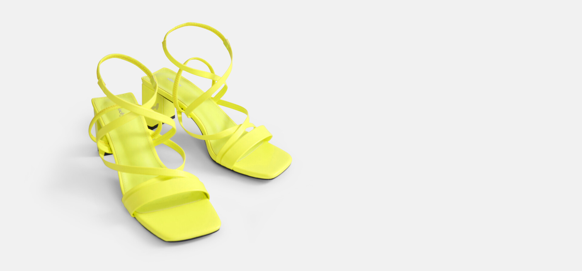 Sandalen Met Hak Geel SHOEBY SHOES
