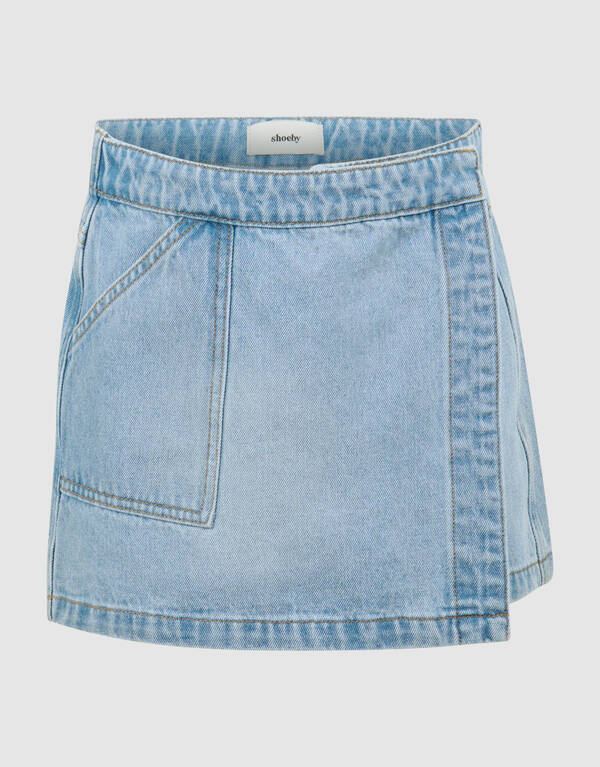 Denim Wrap Skort Bleached SHOEBY GIRLS