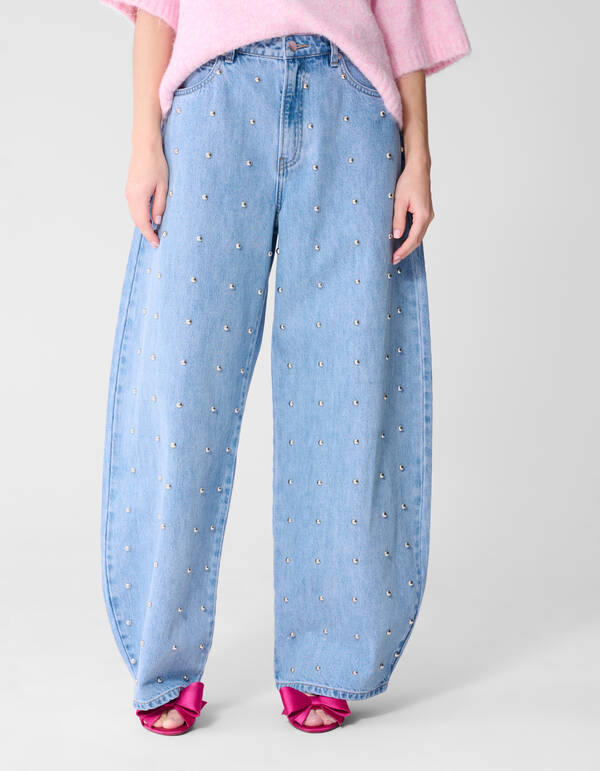 Stud Baggy Fit Jeans Bleached SHOEBY WOMEN
