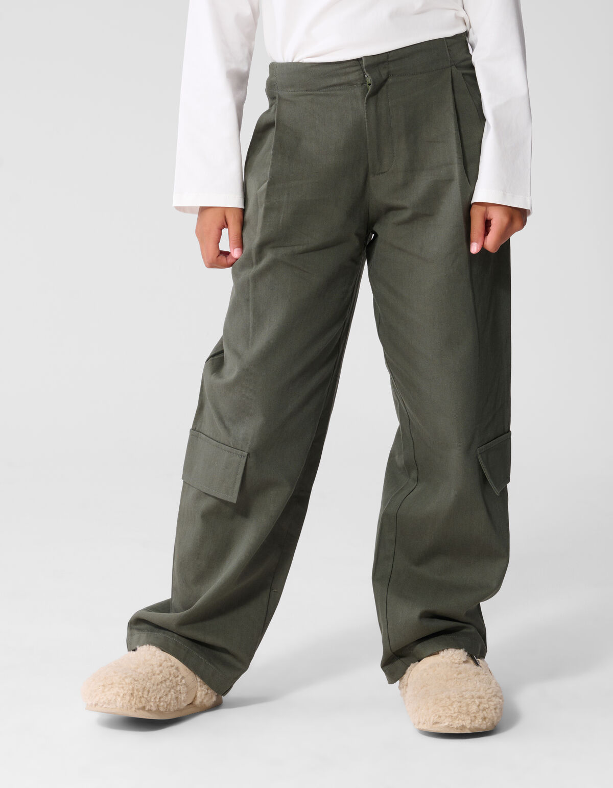 Cargo Barrel Fit Broek Donkergroen SHOEBY GIRLS