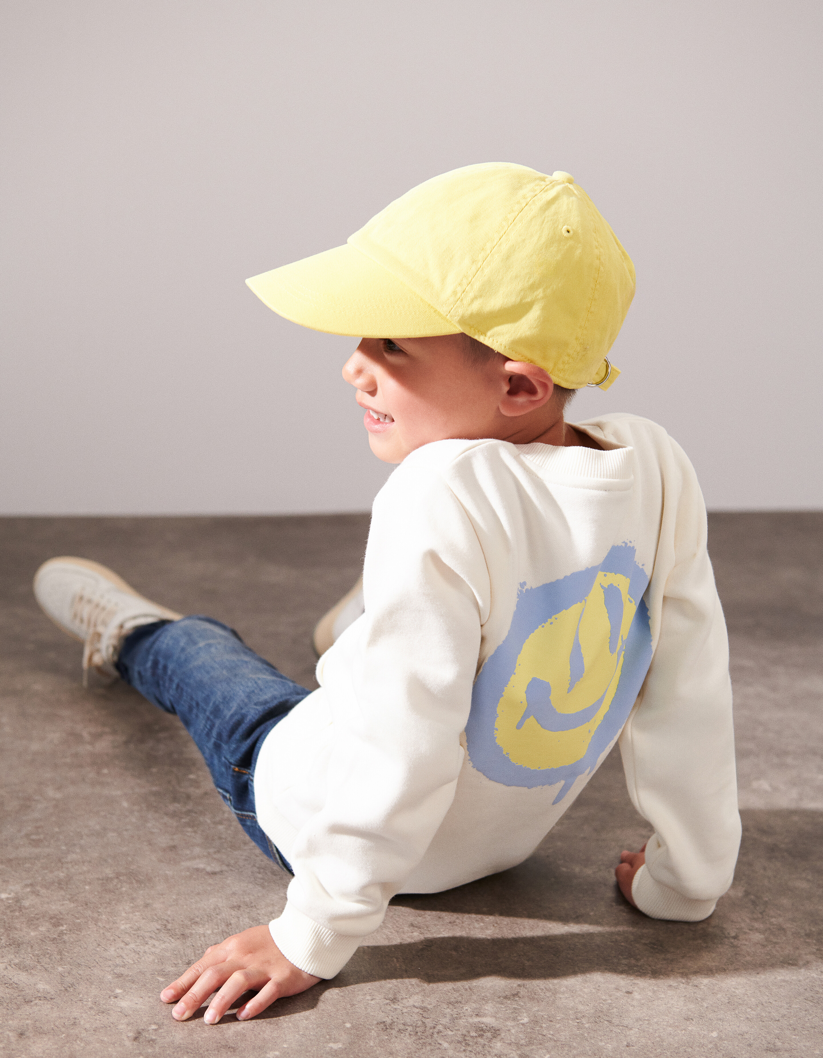 Smiley Sweater Gebroken Wit SHOEBY BOYS