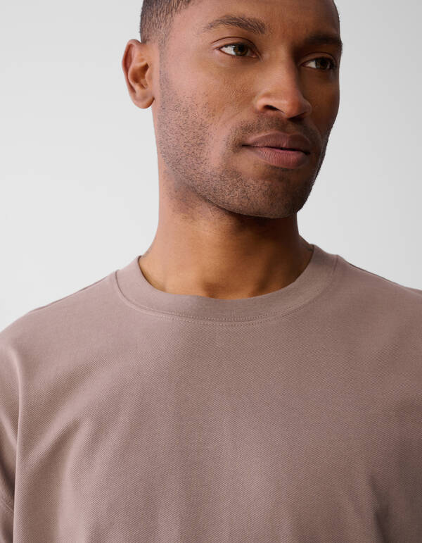 Crochet T-shirt Lichtbruin SHOEBY MEN