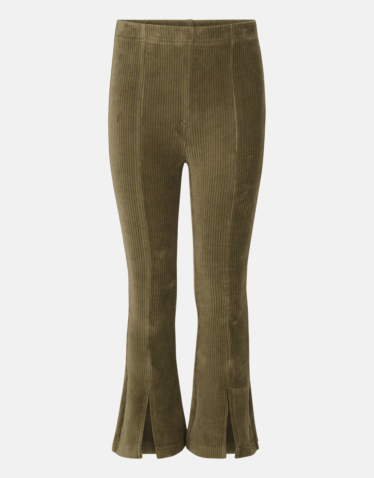 Ribstof Split Broek Donkergroen SHOEBY GIRLS