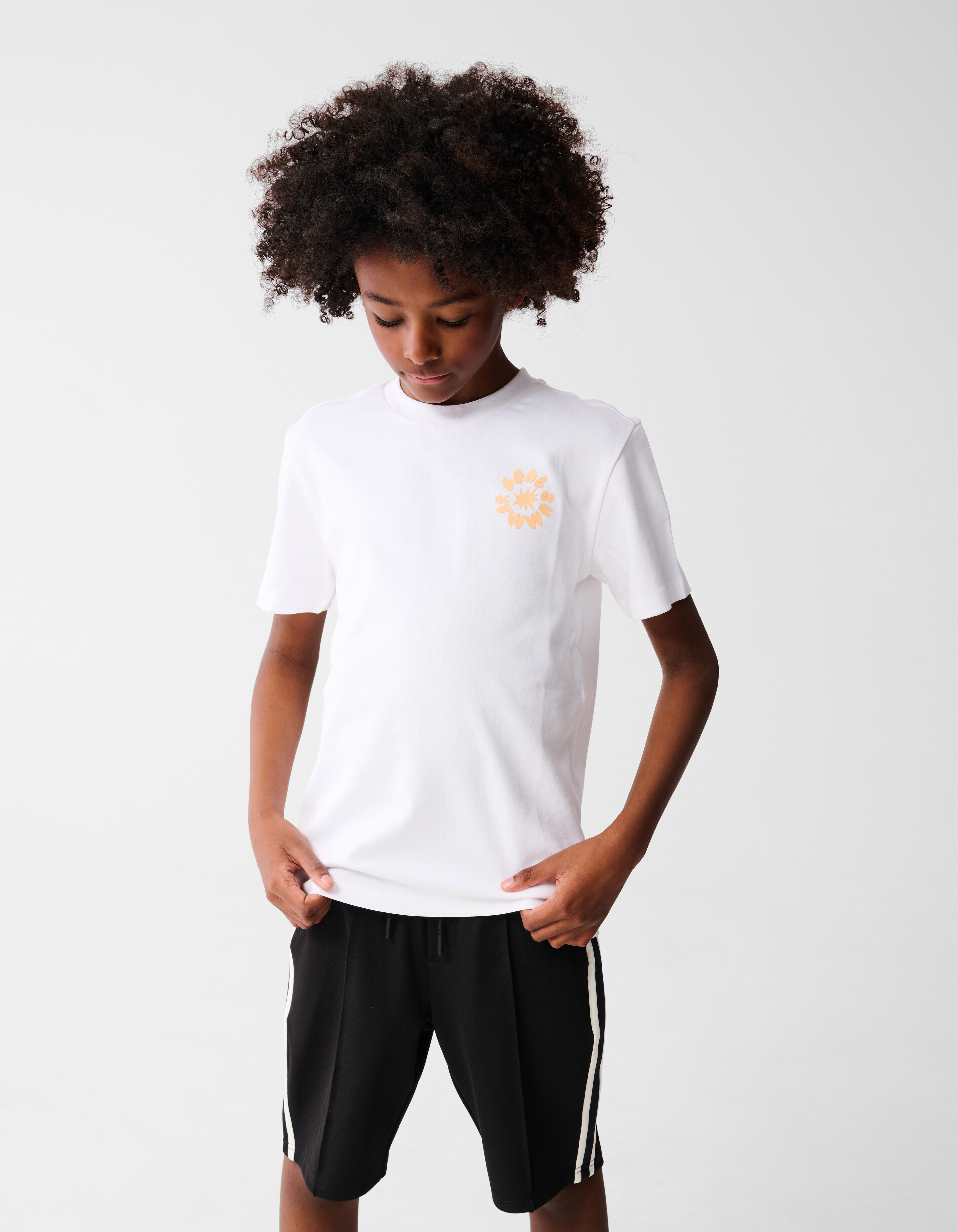 Cool Summer T-shirt Wit SHOEBY BOYS