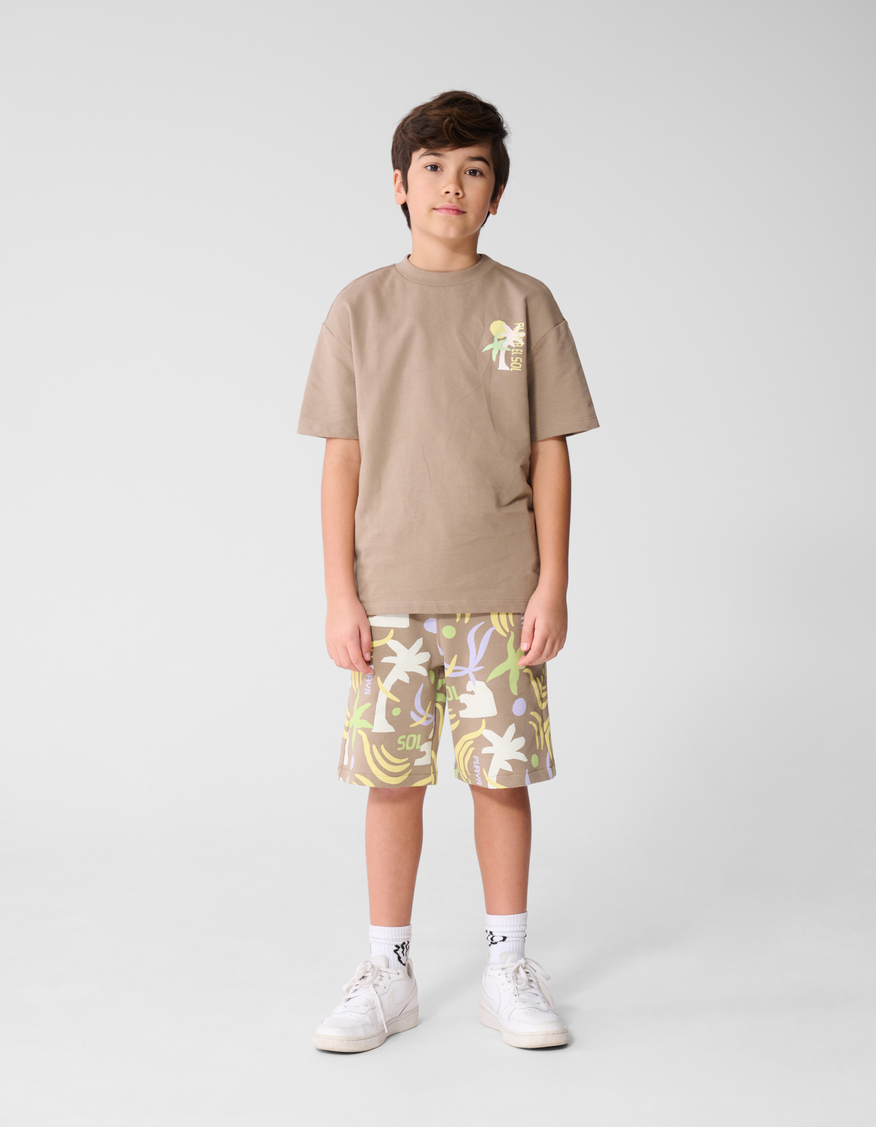 Playa Relaxed T-shirt Taupe SHOEBY BOYS