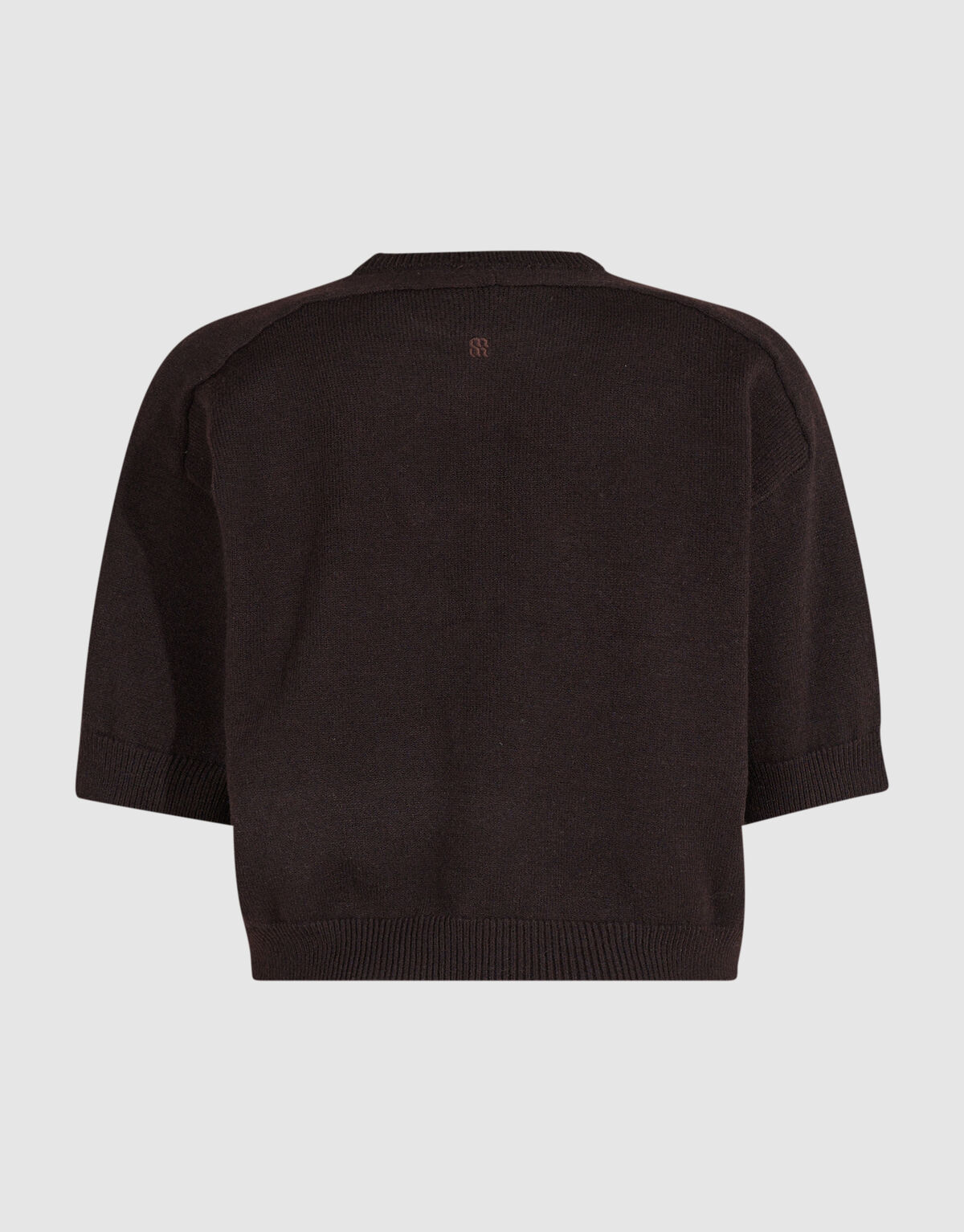 Shortsleeve Gebreide Trui Donkerbruin By Mieke SHOEBY WOMEN