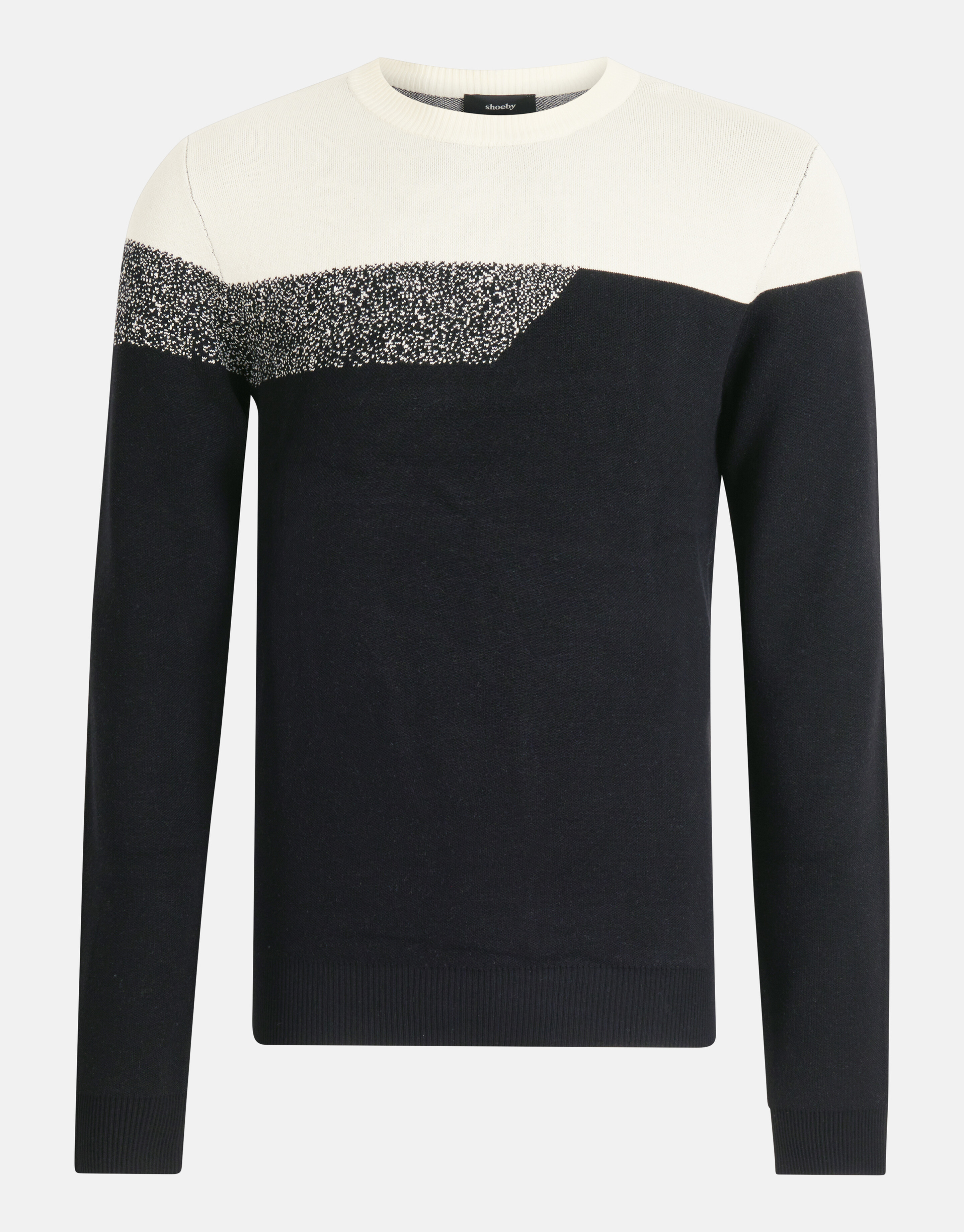 Colorblock Trui Zwart SHOEBY MEN