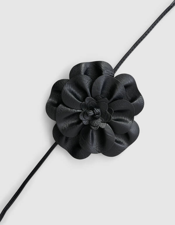 Flower Strap Riem Zwart SHOEBY ACCESSOIRES
