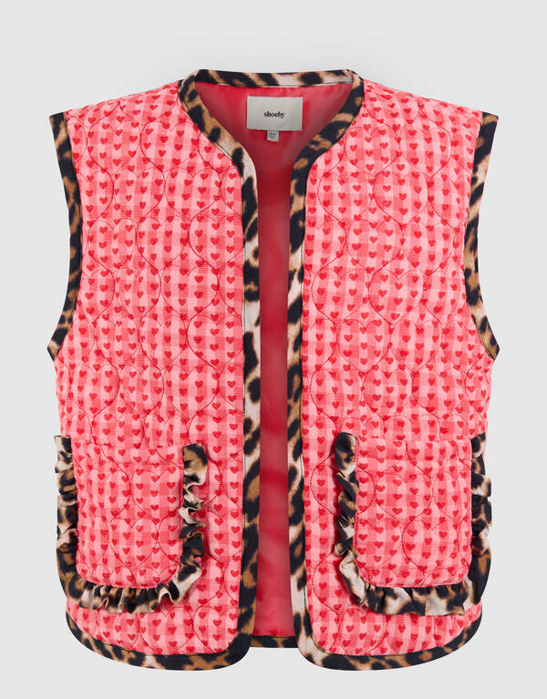 Quilted Heart Gilet Roze SHOEBY GIRLS