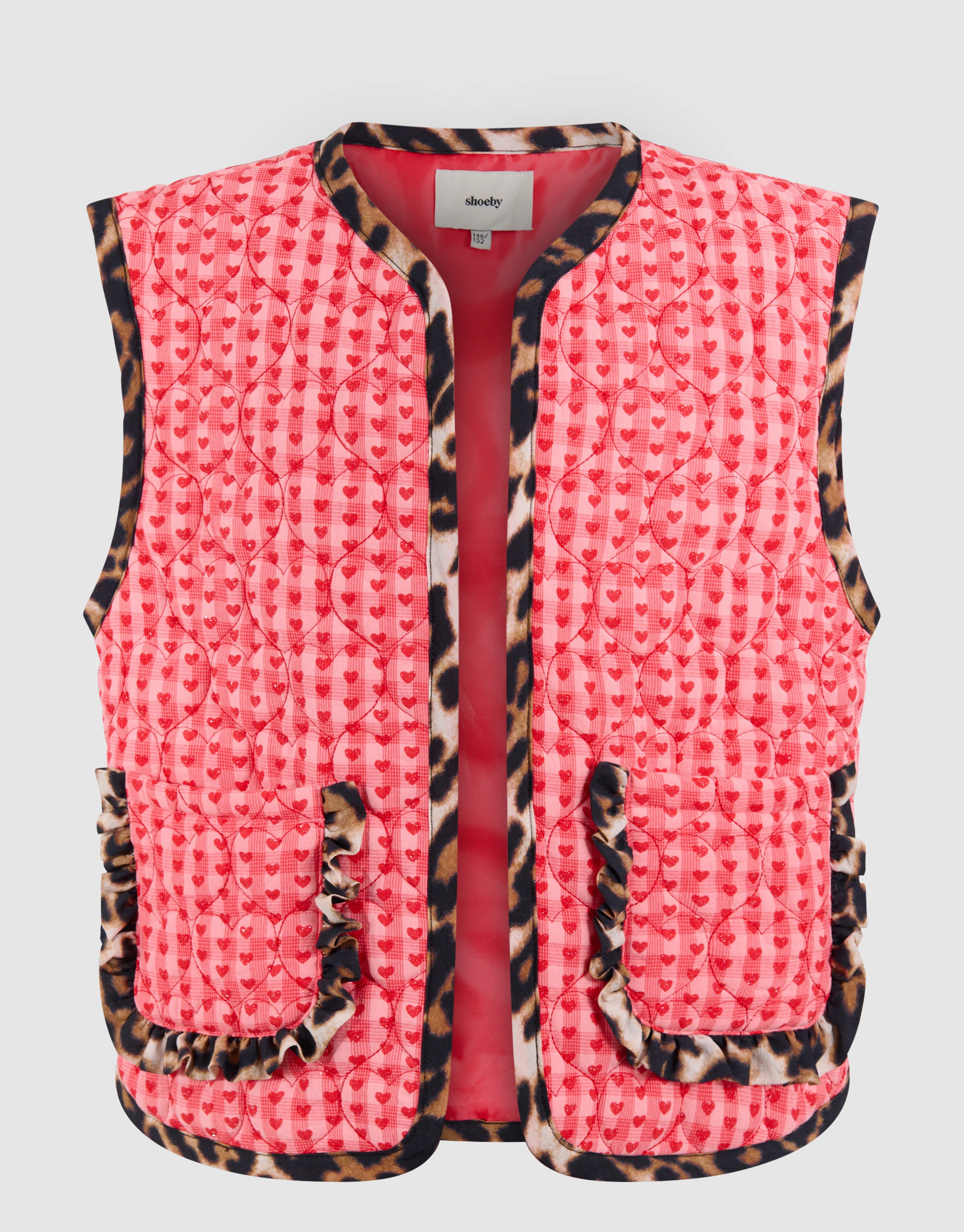 Quilted Heart Gilet Roze SHOEBY GIRLS