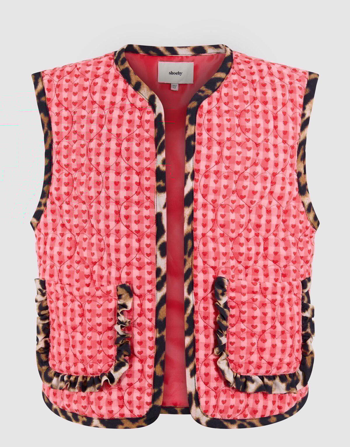 Quilted Heart Gilet Roze SHOEBY GIRLS
