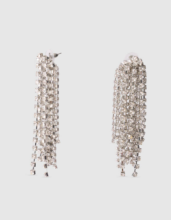 Strass Oorbellen Zilver SHOEBY ACCESSOIRES