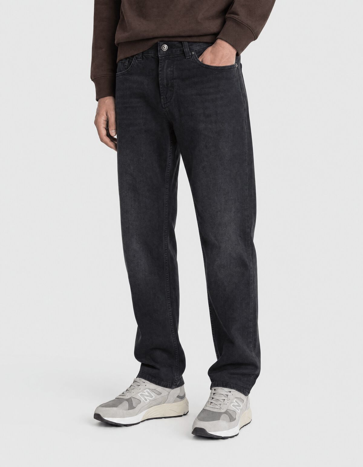 Modern Straight Fit Jeans Zwart L32 SHOEBY MEN
